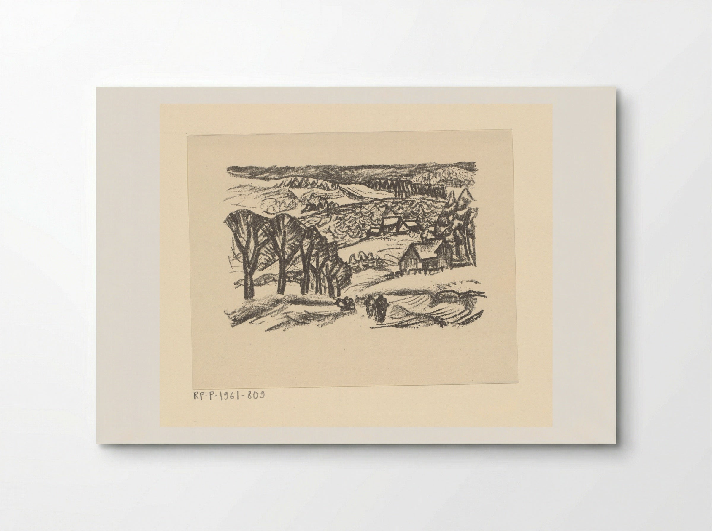 Besneeuwd heuvellandschap - Leo Gestel - Poster