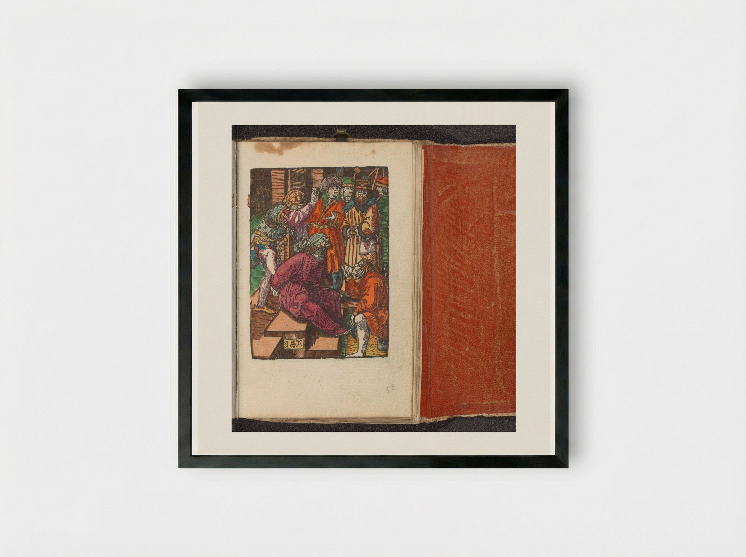 Bespotting (The Mocking of Christ) - Doen Pietersz. - Framed Print Black