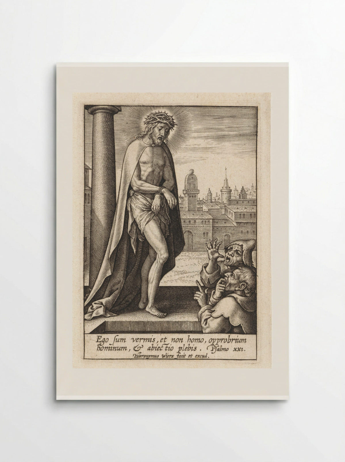Bespotting van Christus - Hieronymus Wierix - Poster