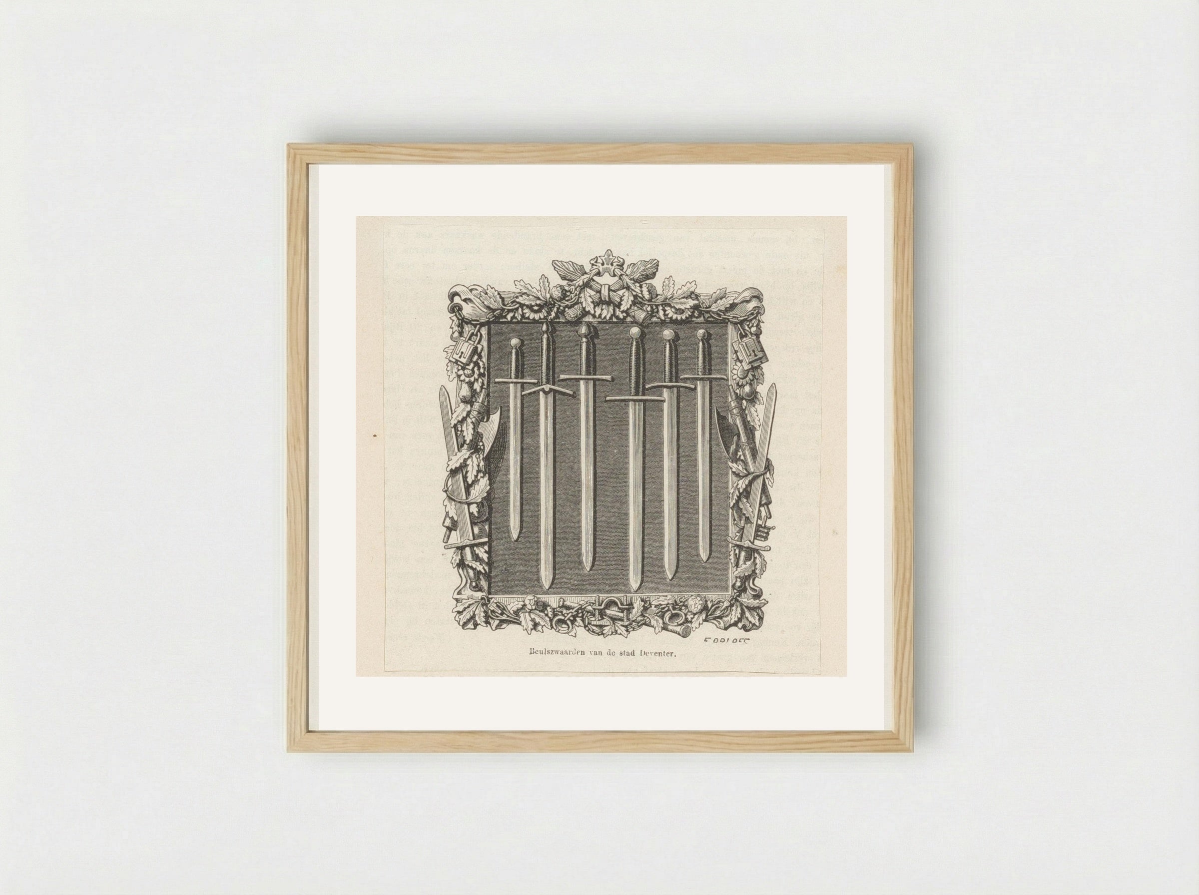 Beulszwaarden van de stad Deventer - David van der Kellen - Framed Print Wood