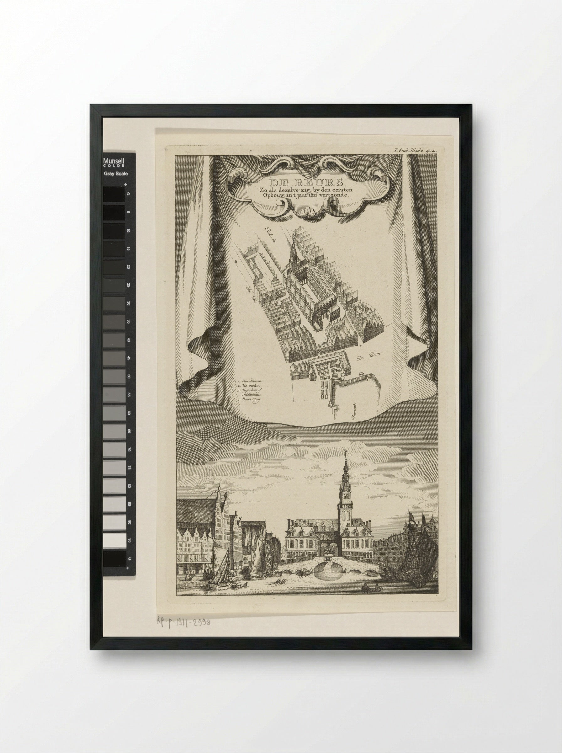 Beurs van Hendrik de Keyser te Amsterdam - Jan Goeree - Framed Print Black