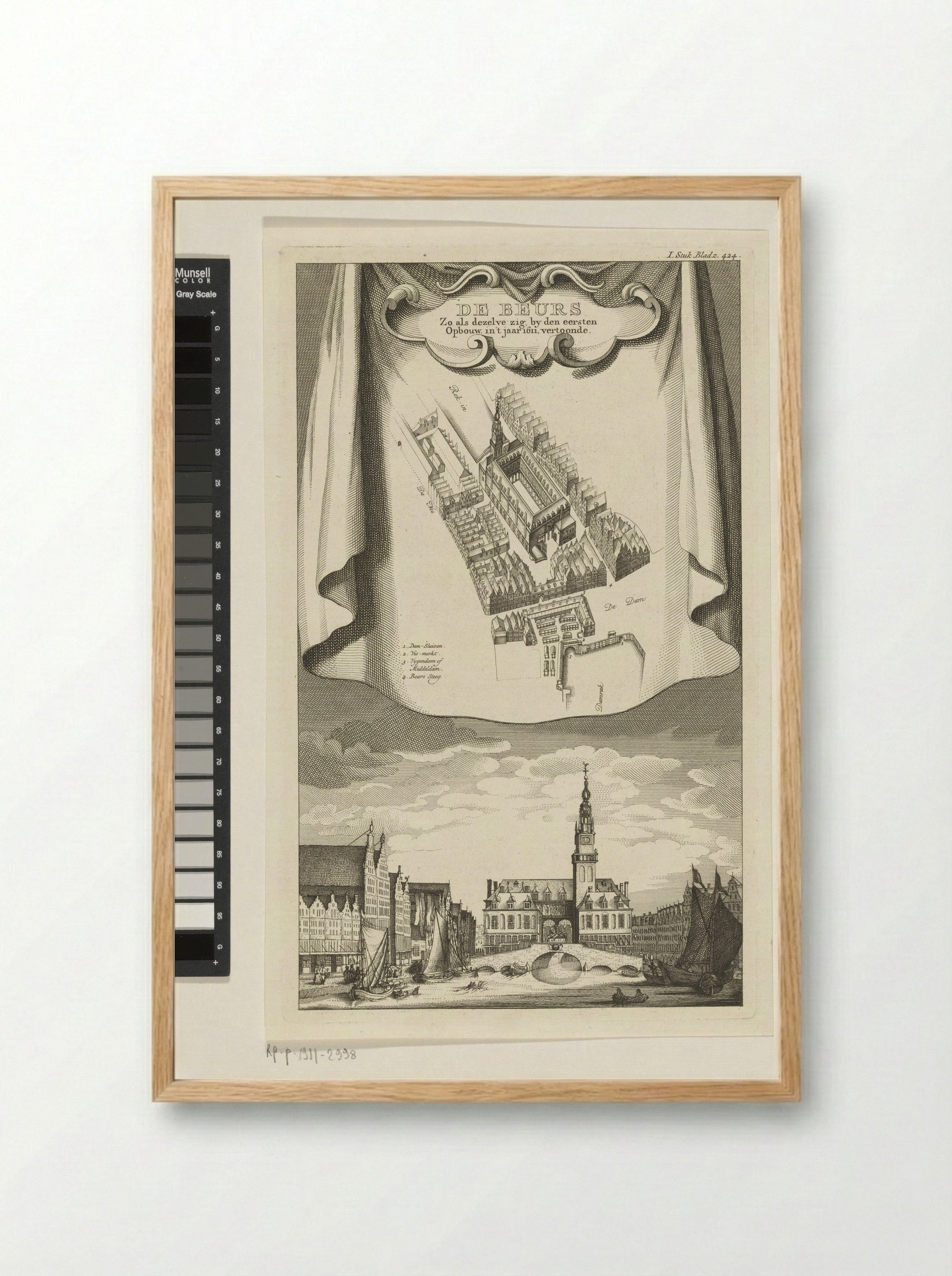 Beurs van Hendrik de Keyser te Amsterdam - Jan Goeree - Framed Print Wood