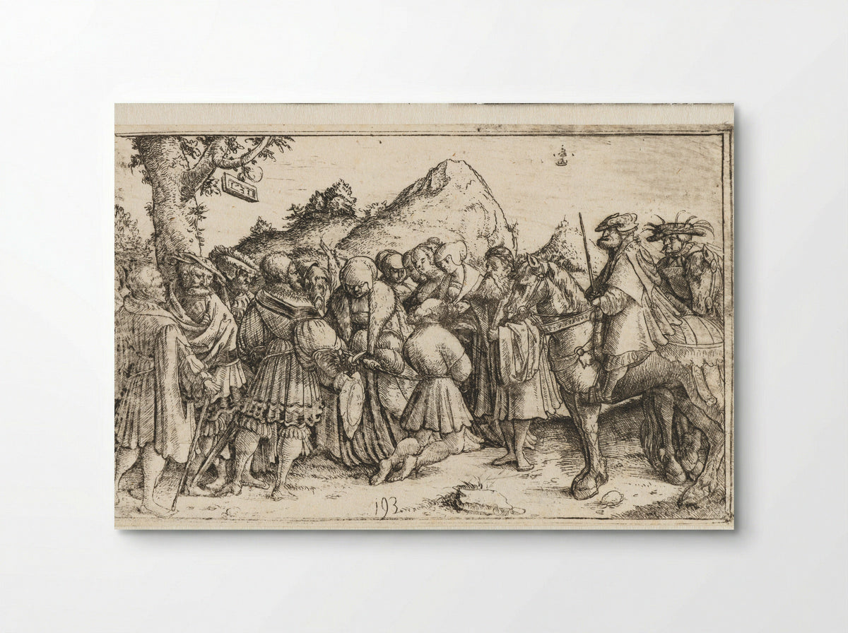 Bevrijding van een veroordeelde - Monogrammist CB met boom - Poster