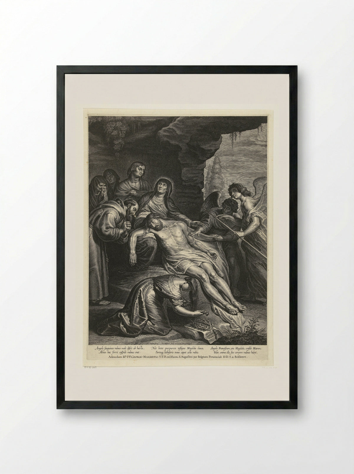 Bewening van Christus - Schelte Adamsz. Bolswert - Framed Print Black