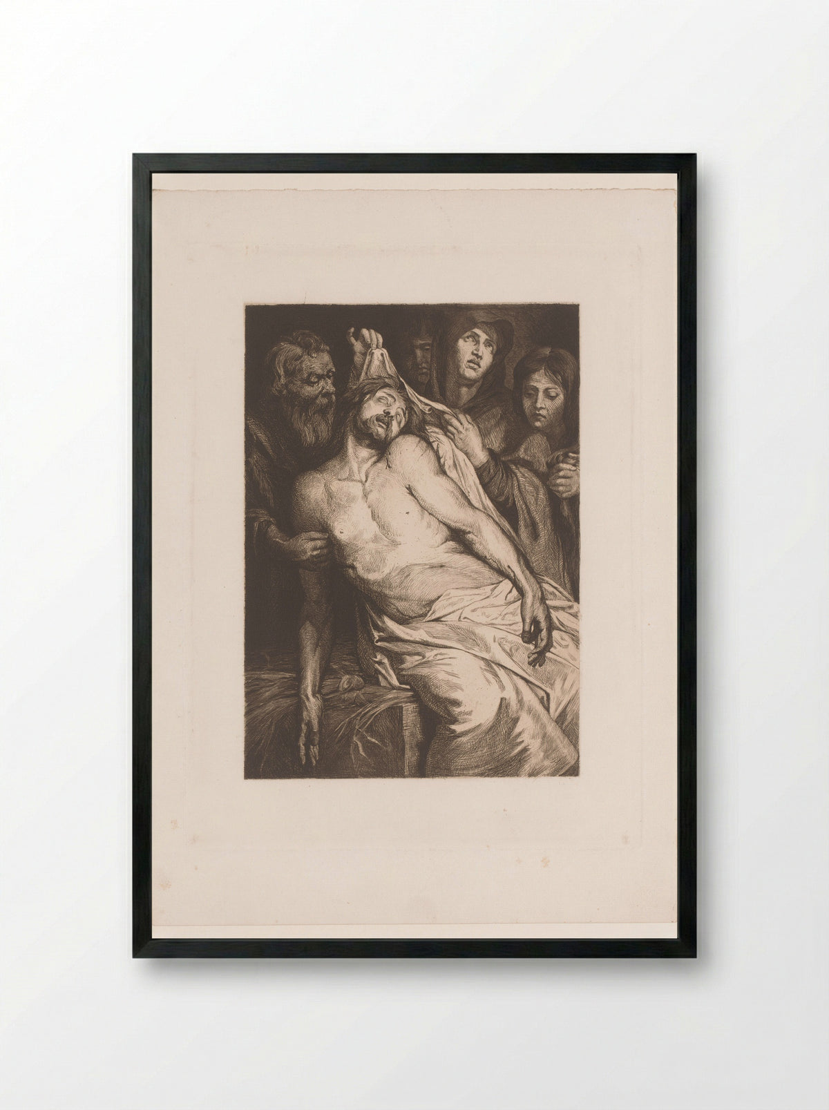 Bewening van Christus - Josué Dupon - Framed Print Black
