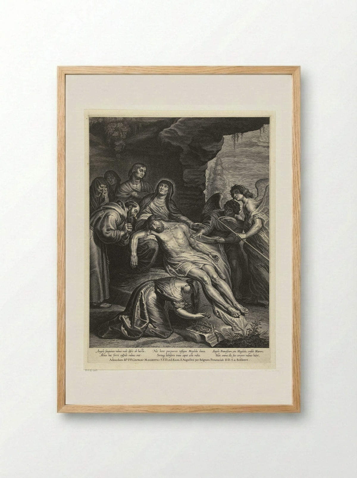 Bewening van Christus - Schelte Adamsz. Bolswert - Framed Print Wood