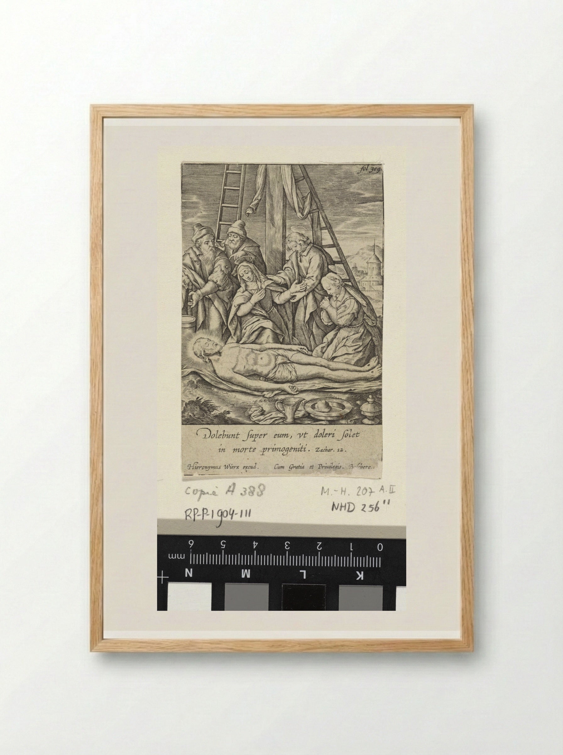Bewening van Christus - Hieronymus Wierix - Framed Print Wood