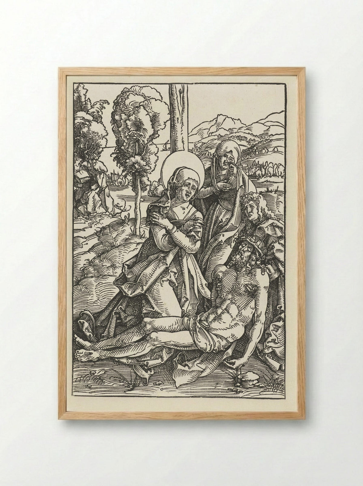 Bewening van Christus - Hans Baldung Grien - Framed Print Wood