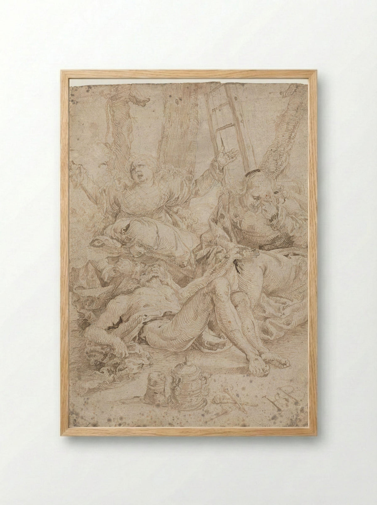 Bewening van Christus - Aertgen Claesz. van Leyden - Framed Print Wood