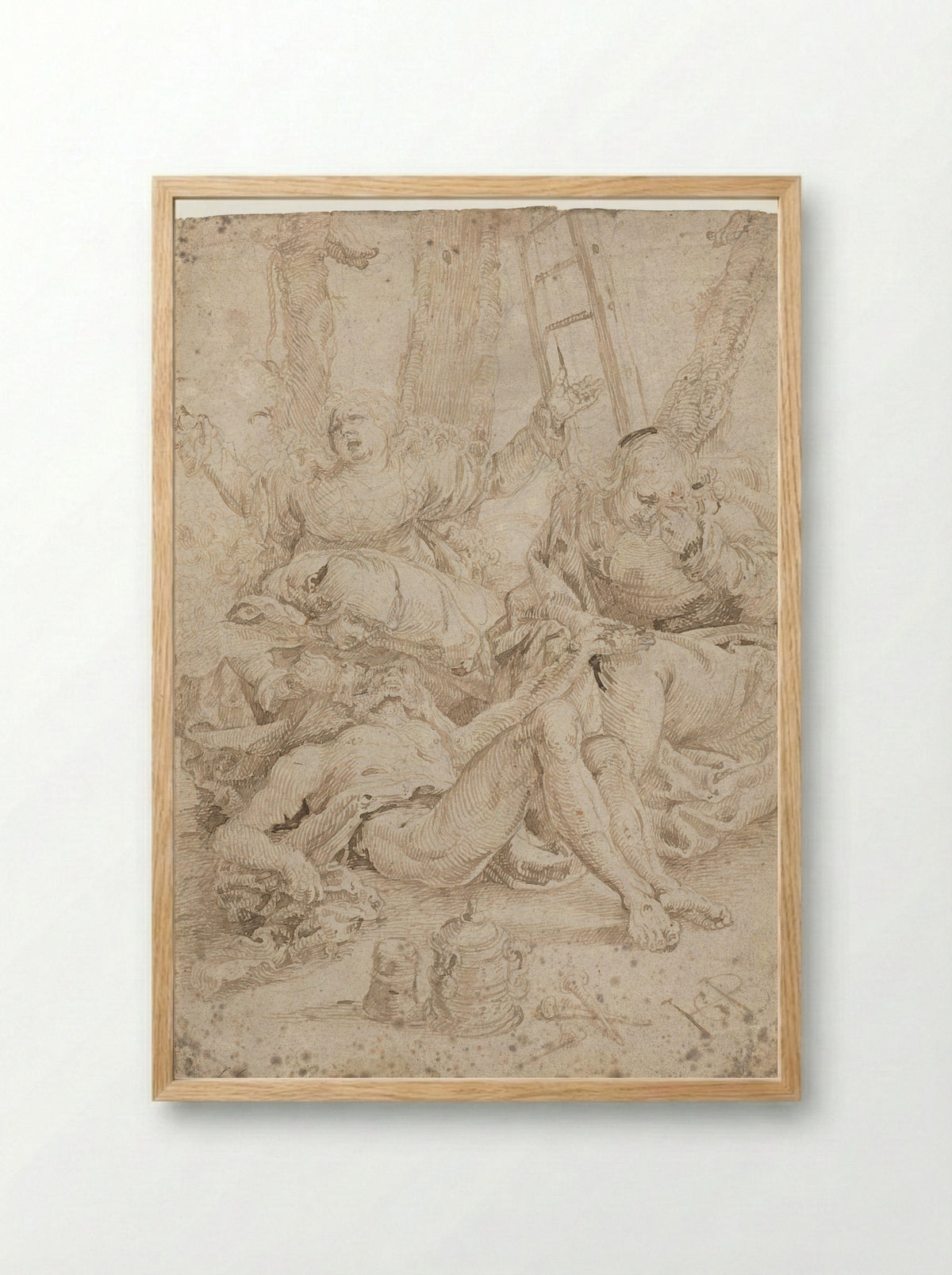 Bewening van Christus - Aertgen Claesz. van Leyden - Framed Print Wood