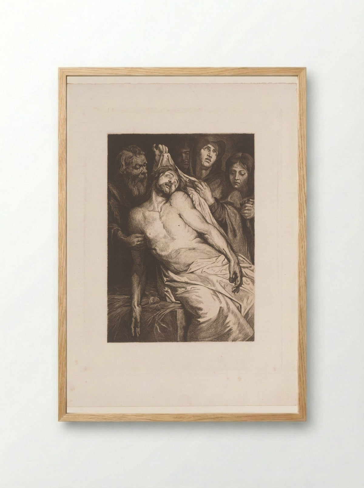 Bewening van Christus - Josué Dupon - Framed Print Wood
