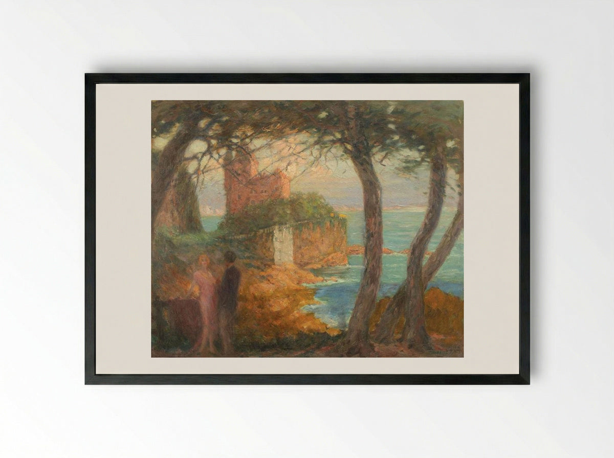 Biarritz Promenade - Kimon Loghi - Framed Print Black