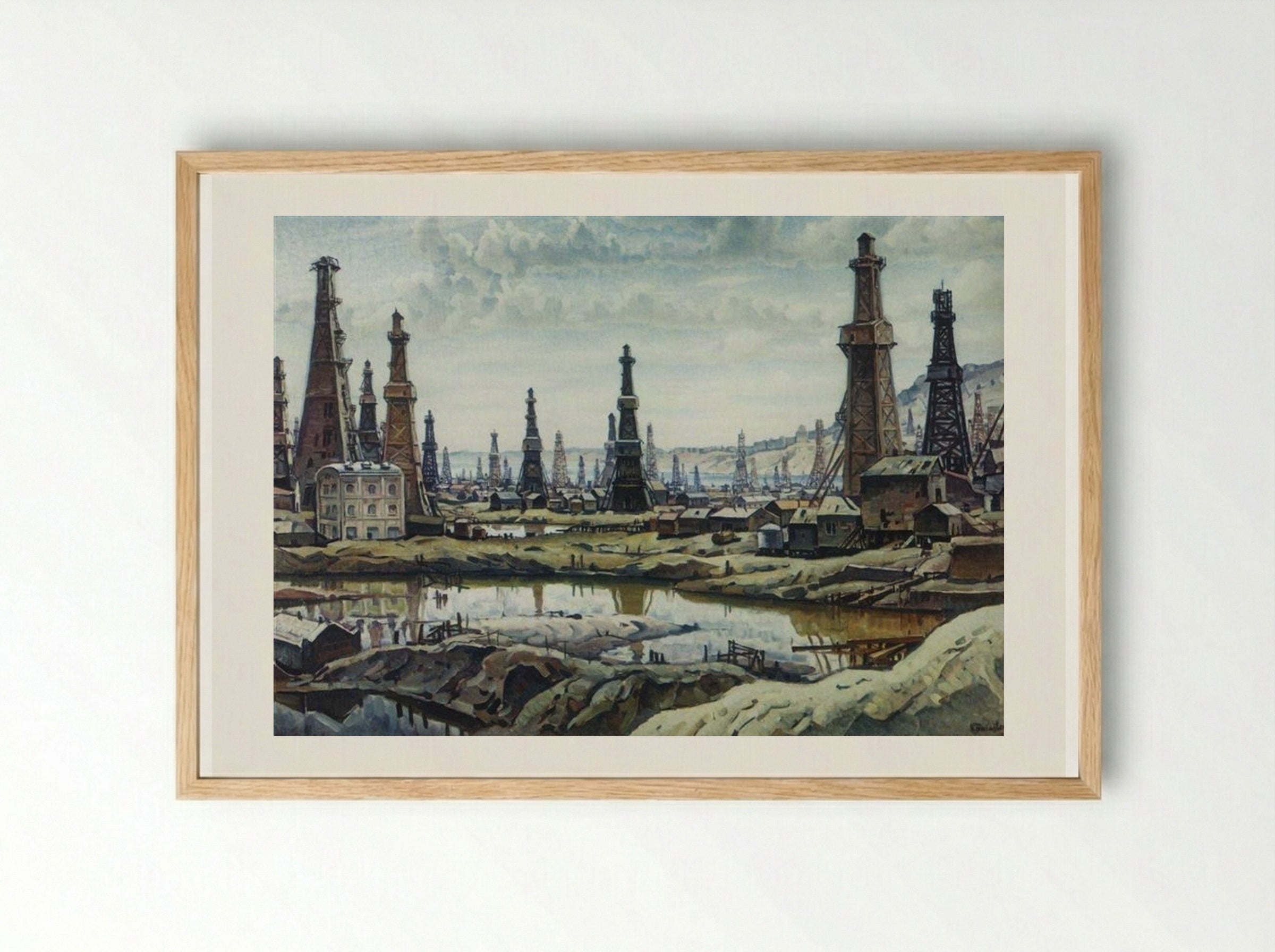 Bibi-Heybat - Konstantin Bogaevsky - Framed Print Wood