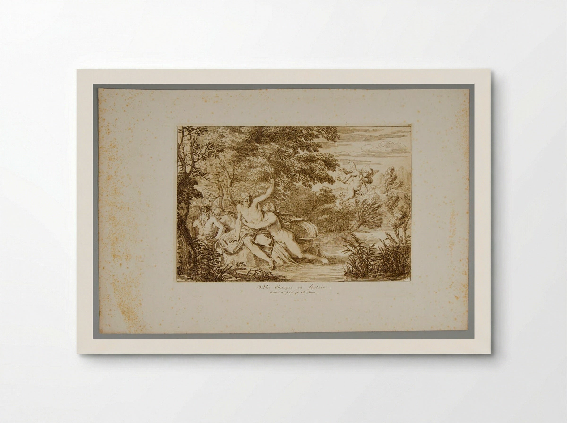 Biblis Changing into a Fountain, from Ovid's Metamorphosis - Bernard Picart - Poster