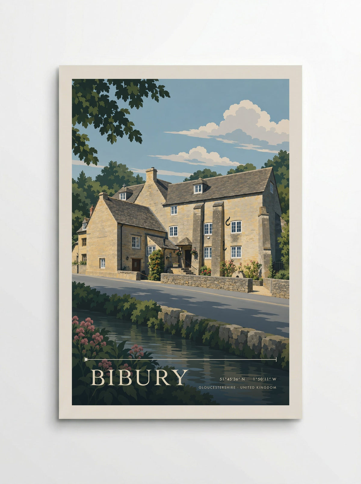 Bibury, Gloucestershire | Travel Poster - Poster