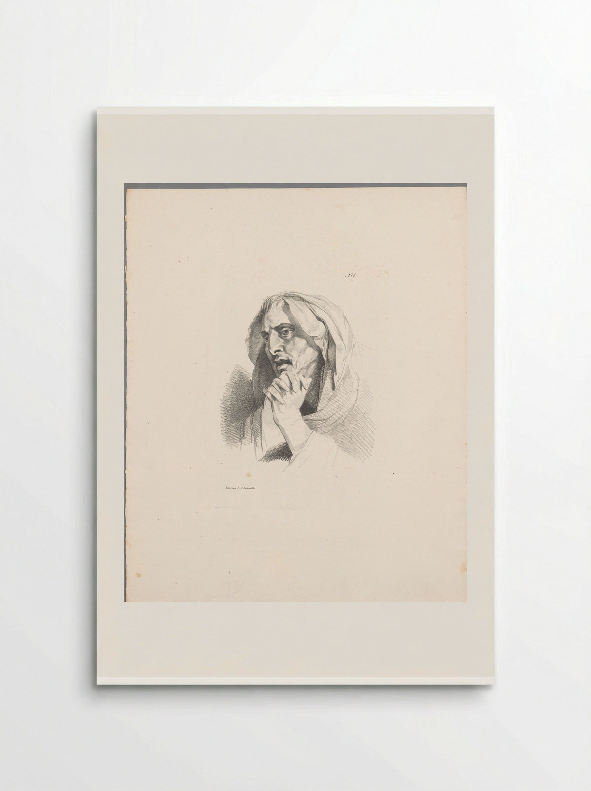 Biddende man (Praying Man) - Jean Augustin Daiwaille - Poster
