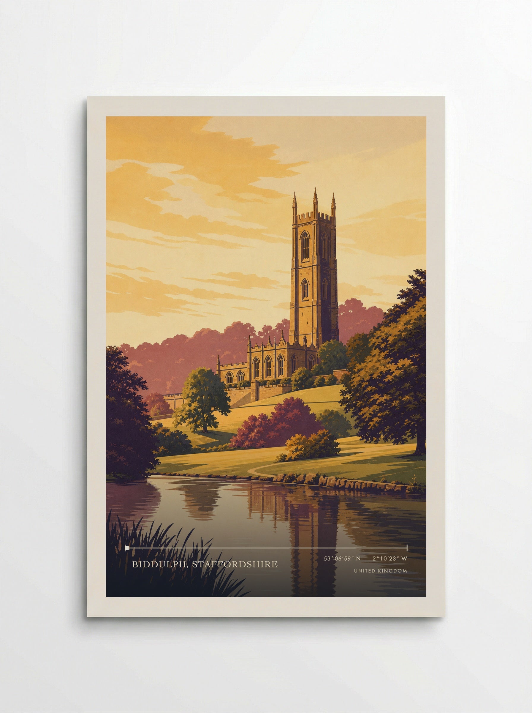 Biddulph, Staffordshire United Kingdom Travel Poster - Poster