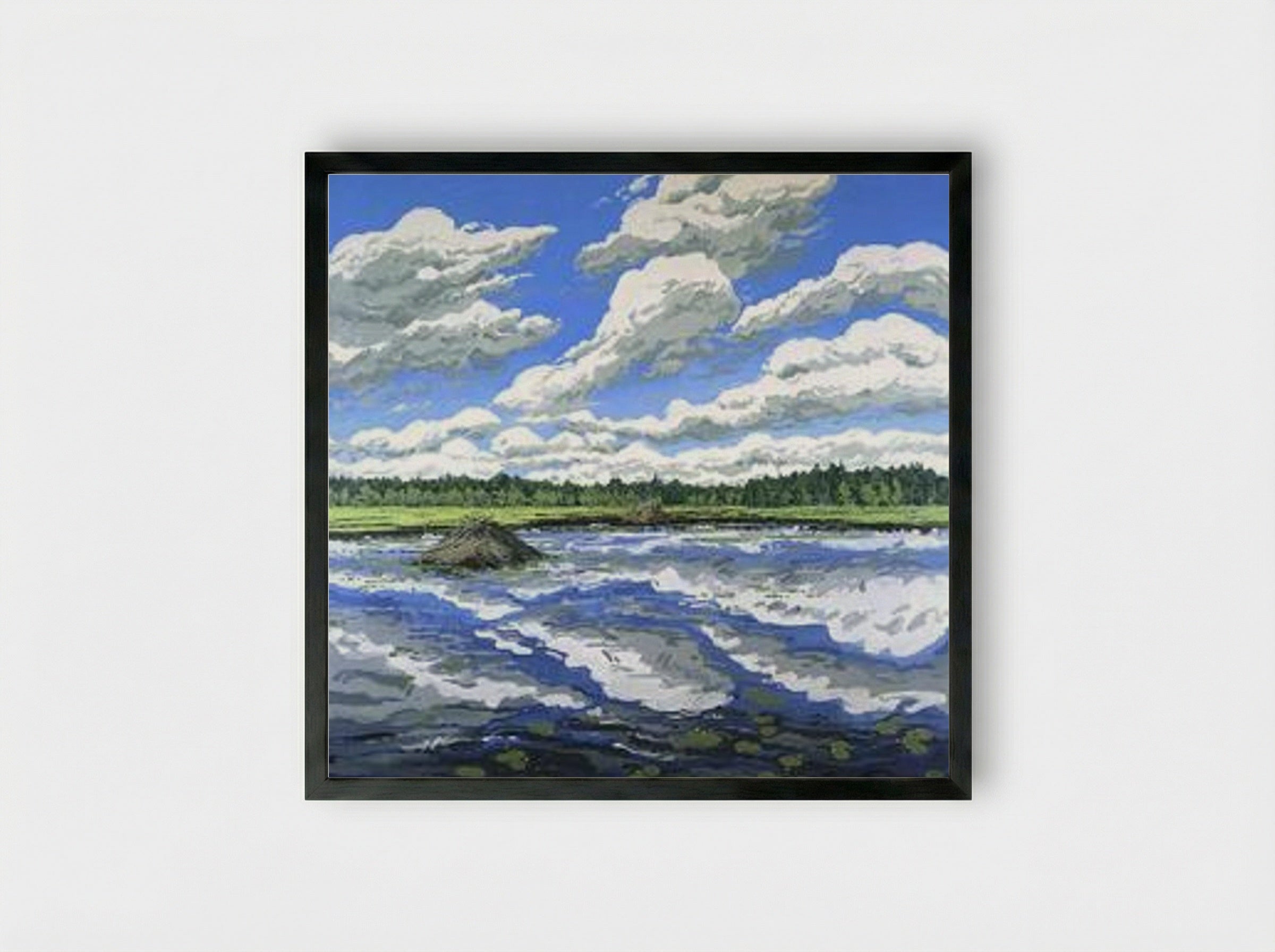 Big Flowage - Neil Welliver - Framed Print Black