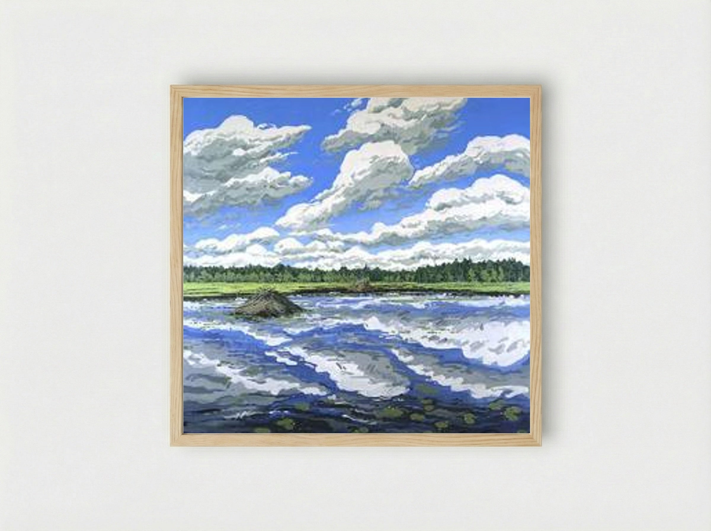 Big Flowage - Neil Welliver - Framed Print Wood