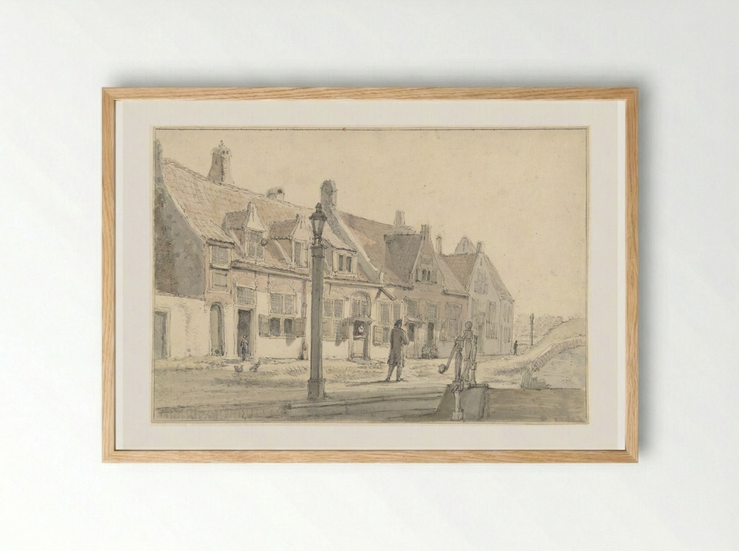 Bij de Koepoort te Delft - Johannes Jelgerhuis - Framed Print Wood