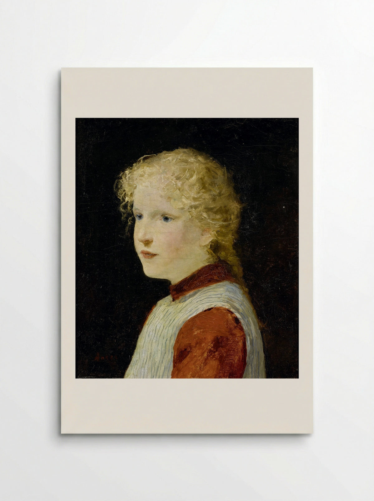 Bildnis eines blonden Mädchens - Albert Anker - Poster