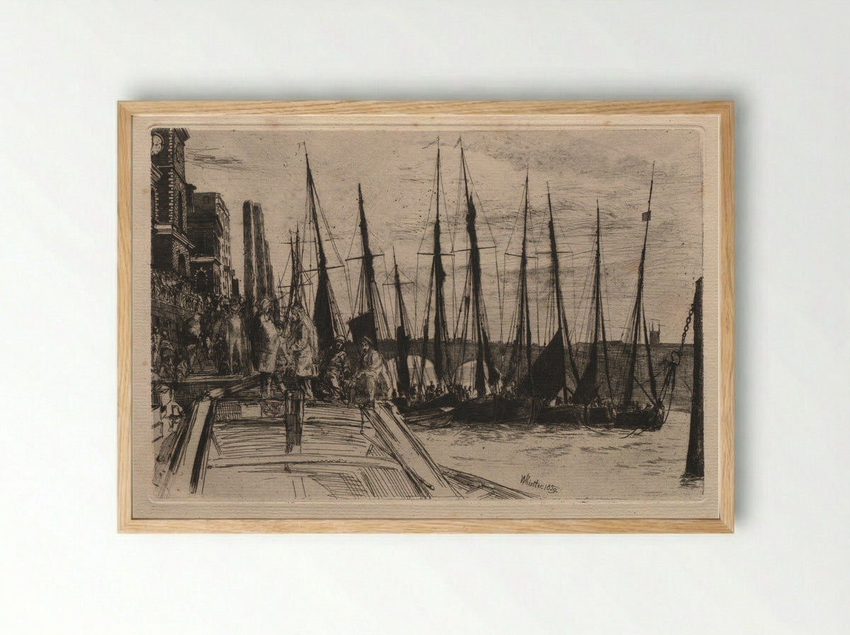 Billingsgate - James McNeill Whistler - Framed Print Wood