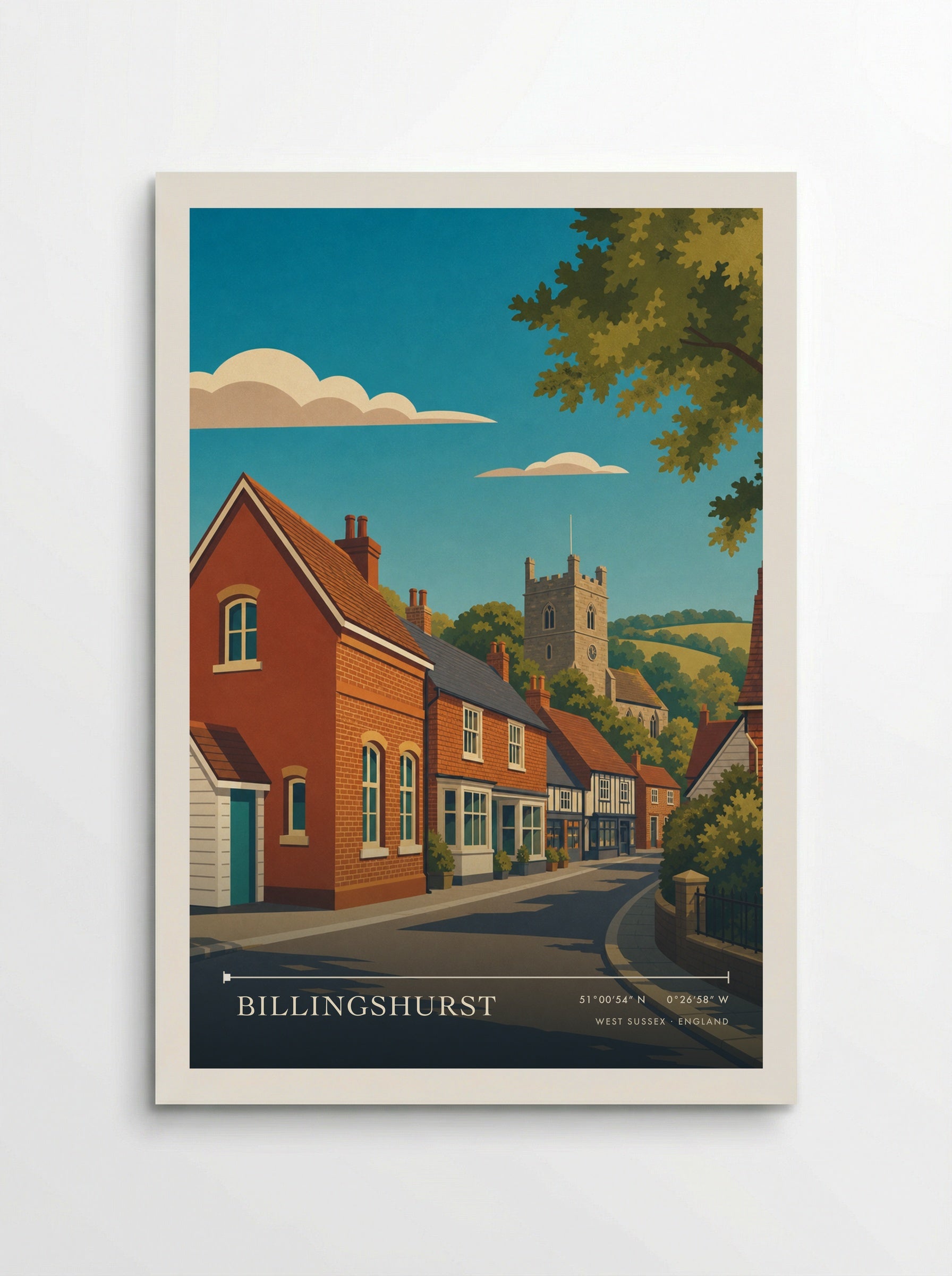 Billingshurst West Sussex England Travel Poster - Poster