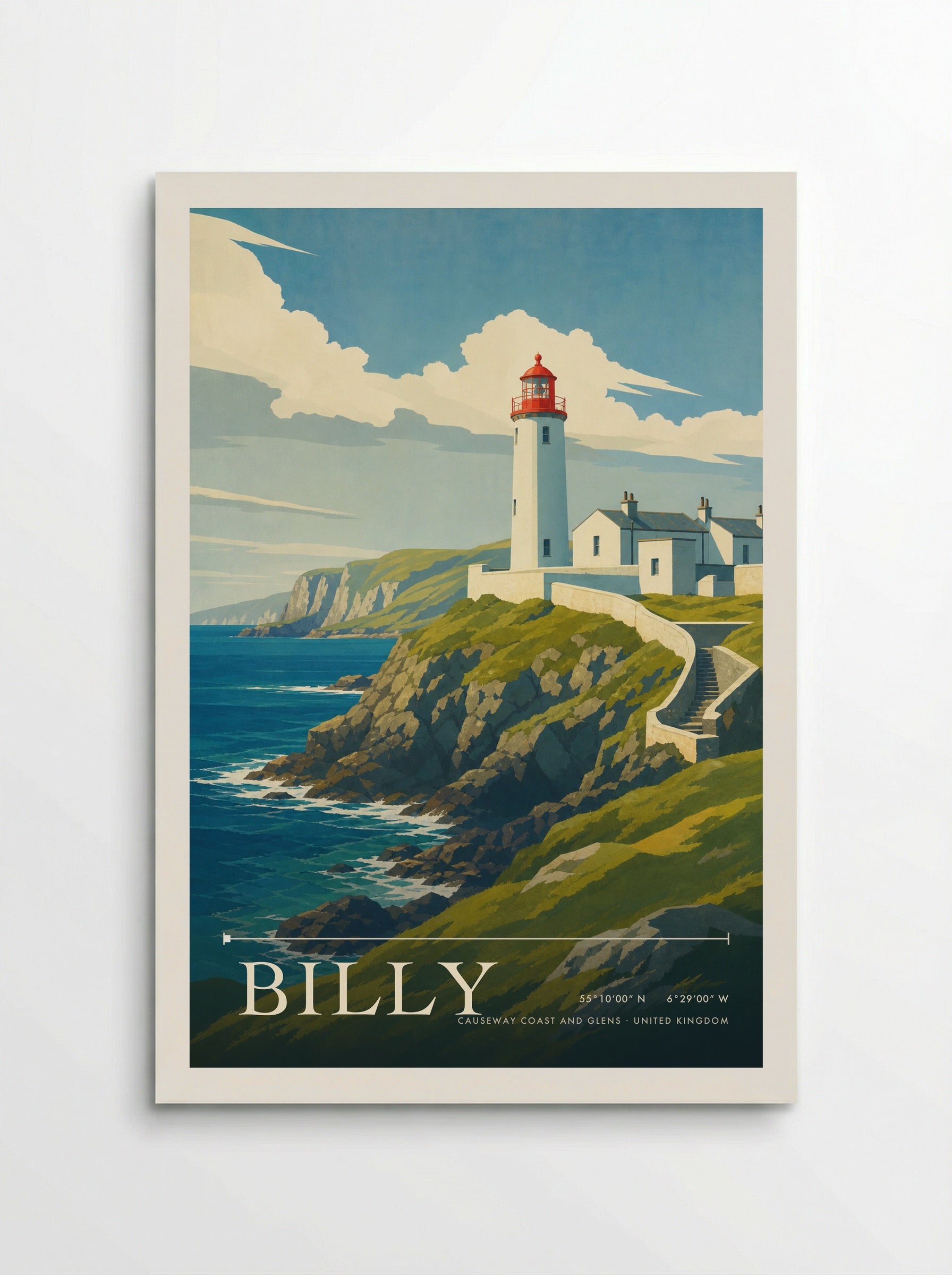 Billy Causeway Coast and Glens United Kingdom Travel Poster - Poster