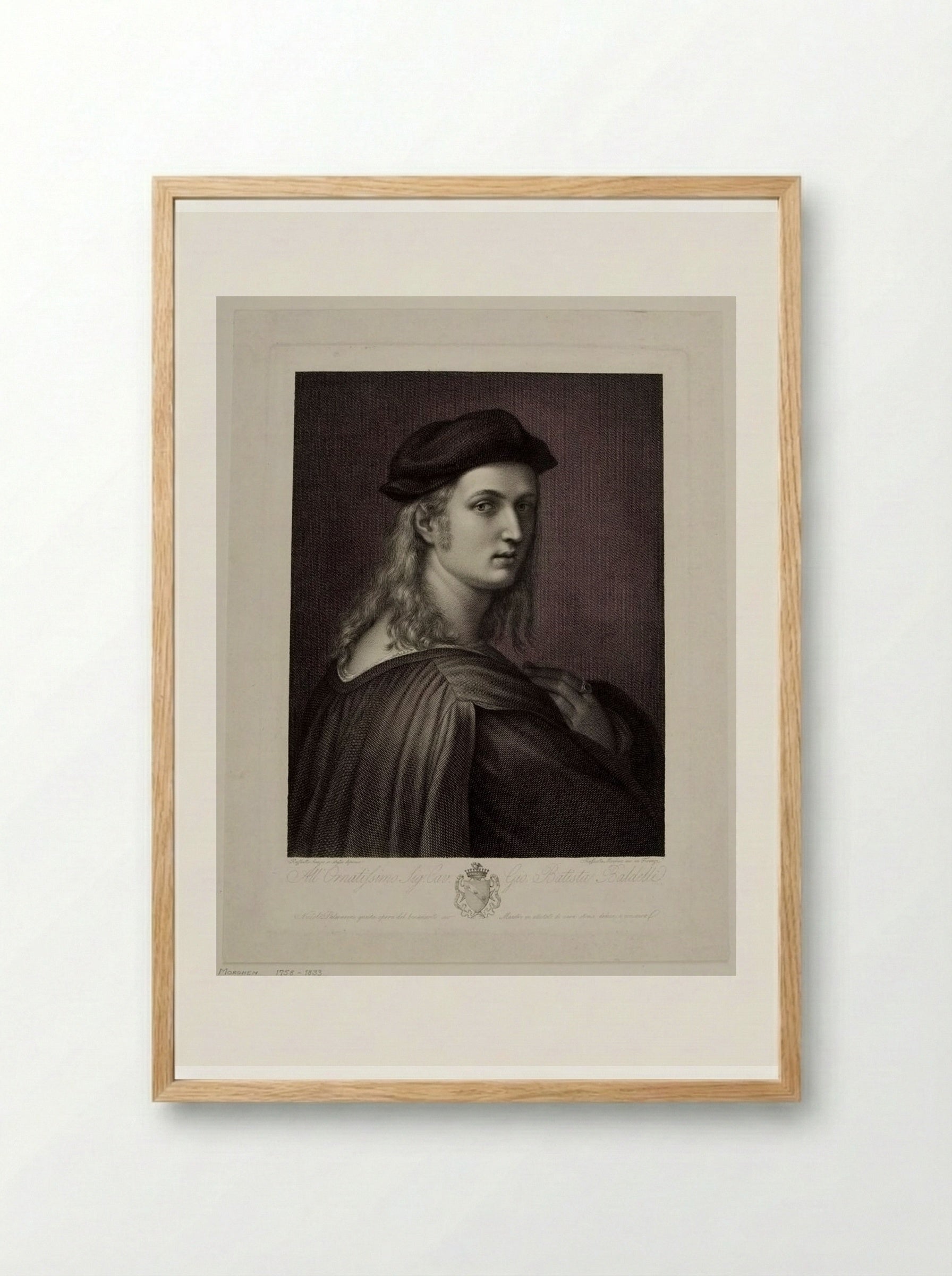 Bindo Altoviti - Raphael Morghen - Framed Print Wood
