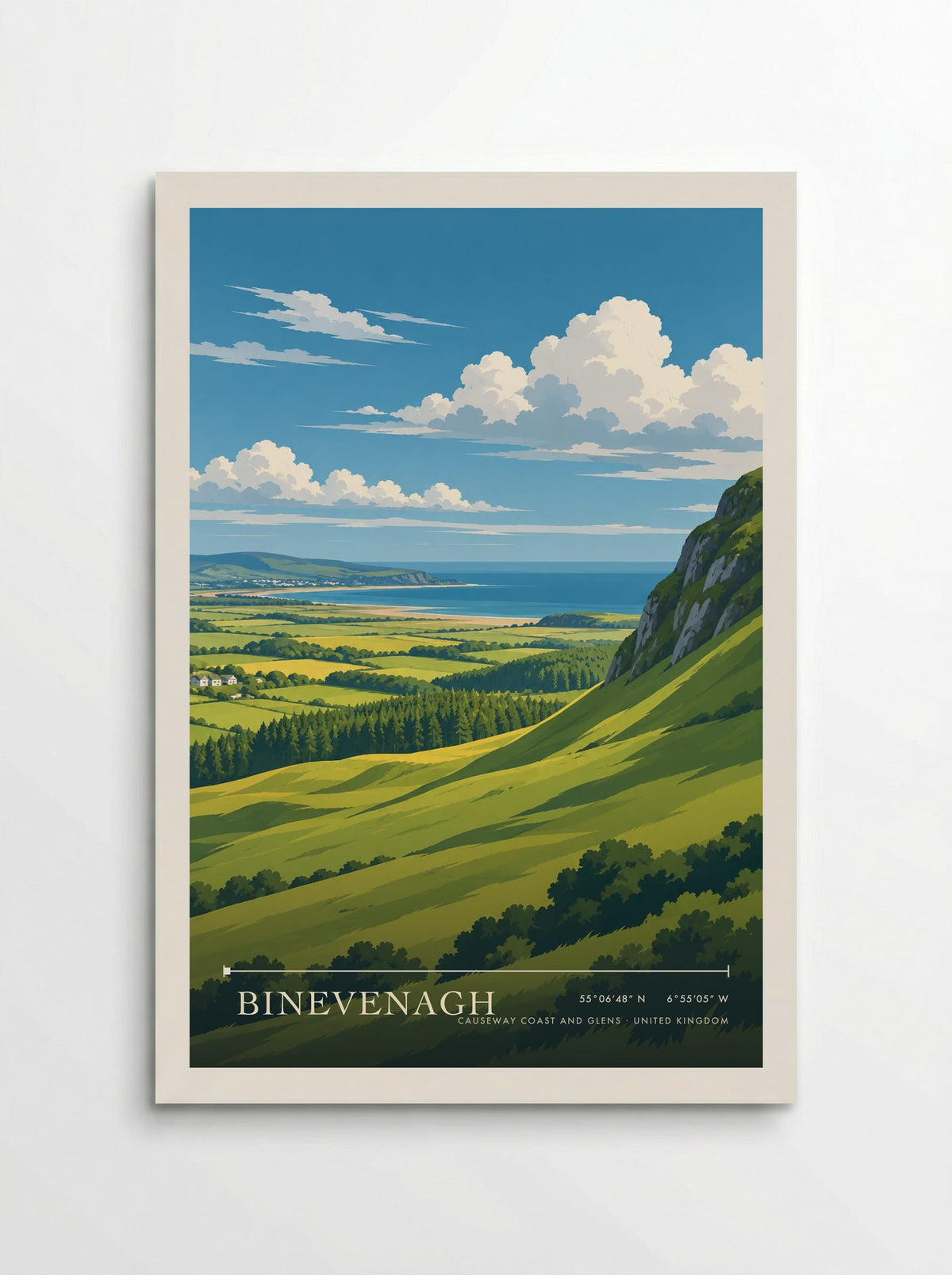 Binevenagh, Causeway Coast and Glens | Travel Poster - Poster
