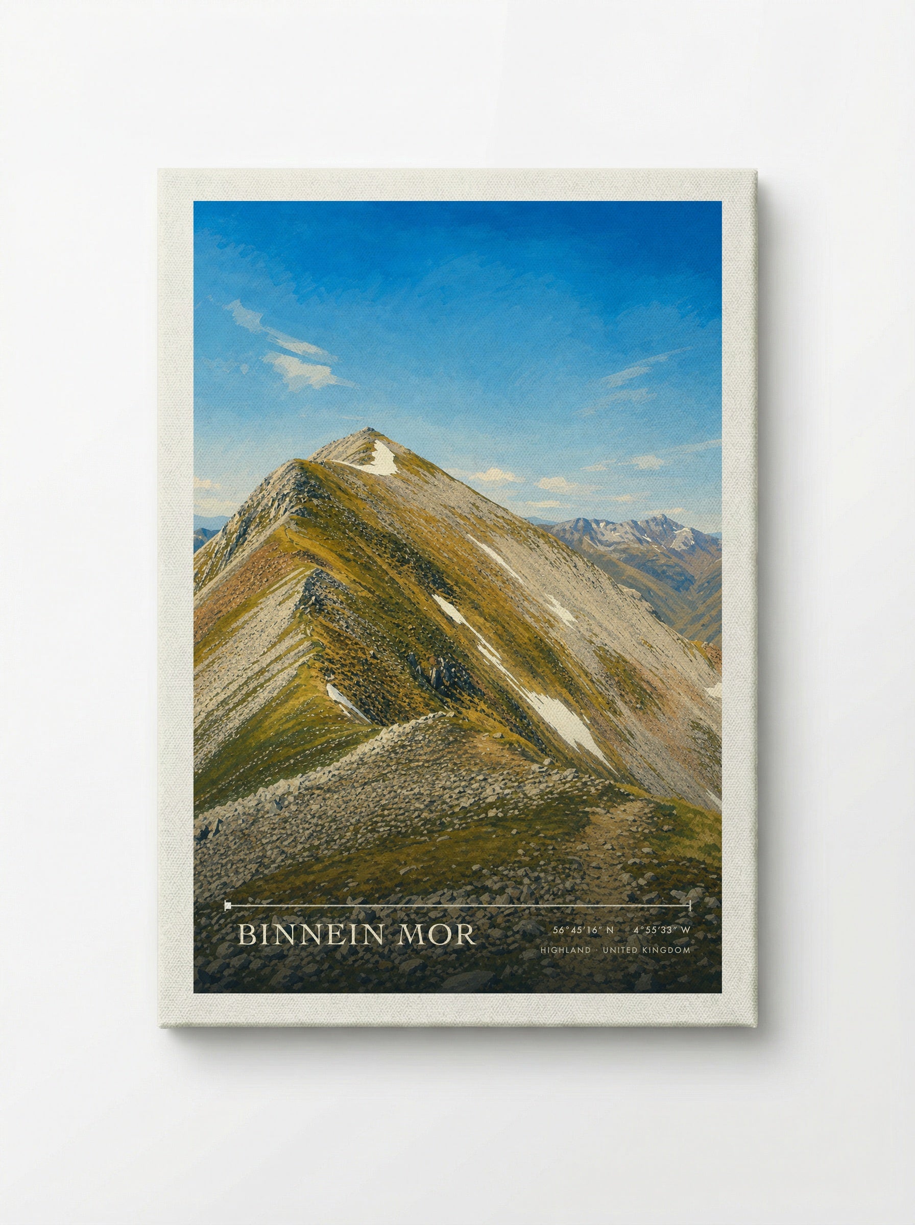 Binnein Mor Highland United Kingdom Travel Poster - Canvas