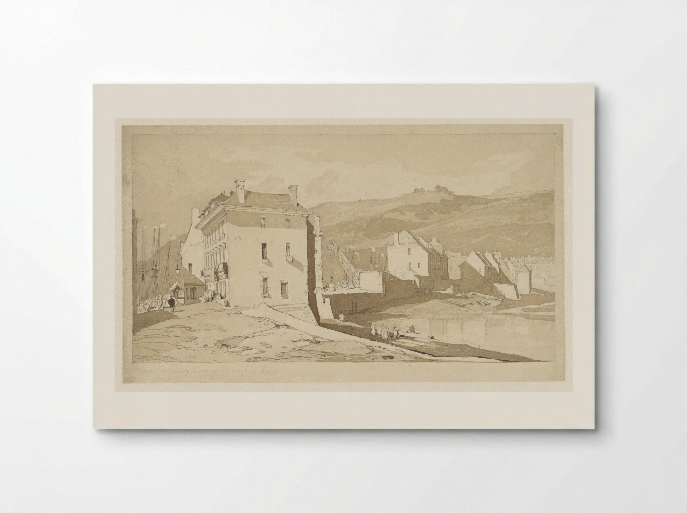 Binnenhaven en kade te Fécamp - John Sell Cotman - Poster