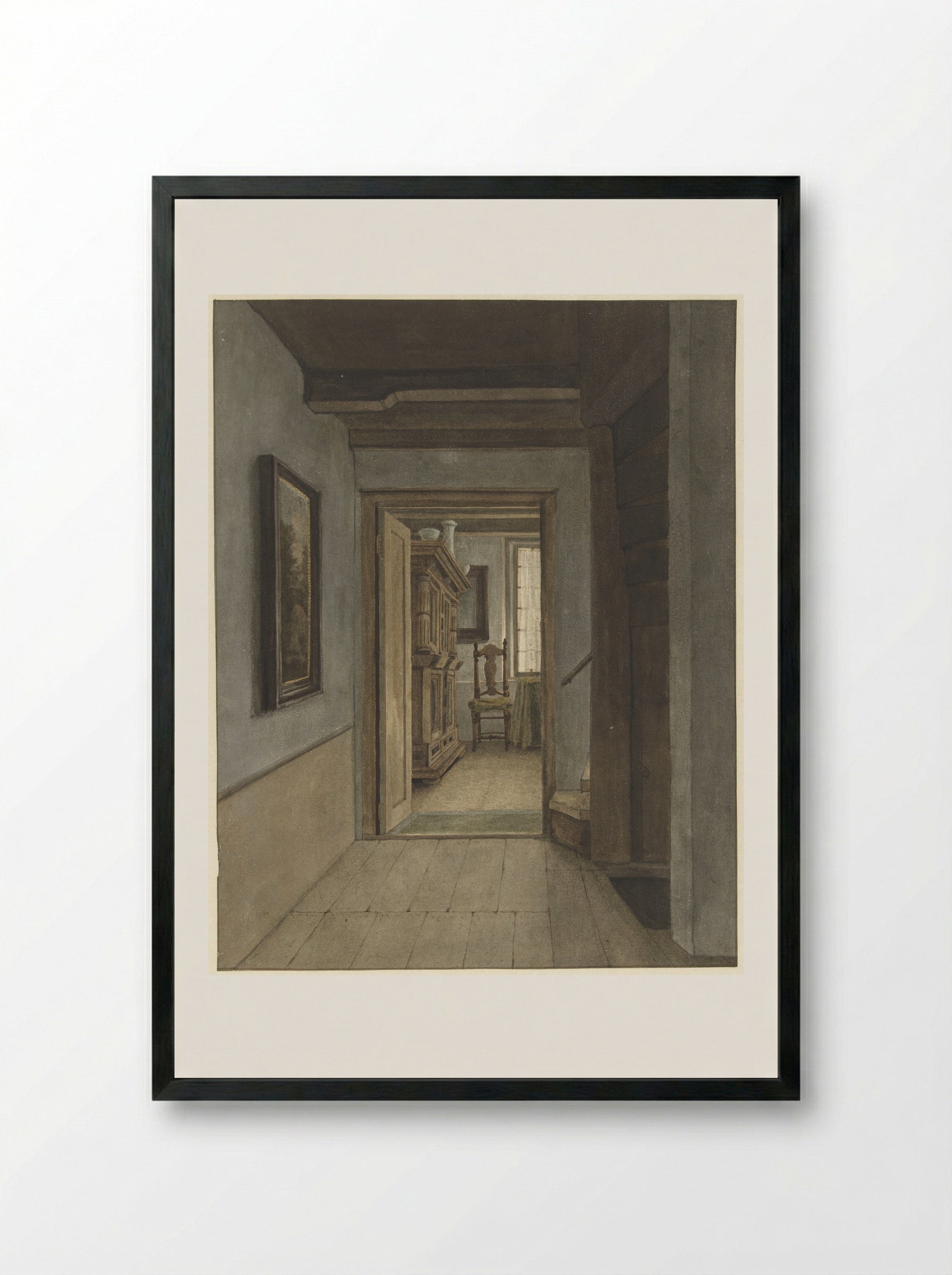 Binnenhuis (Interior) - Gerrit Lamberts - Framed Print Black
