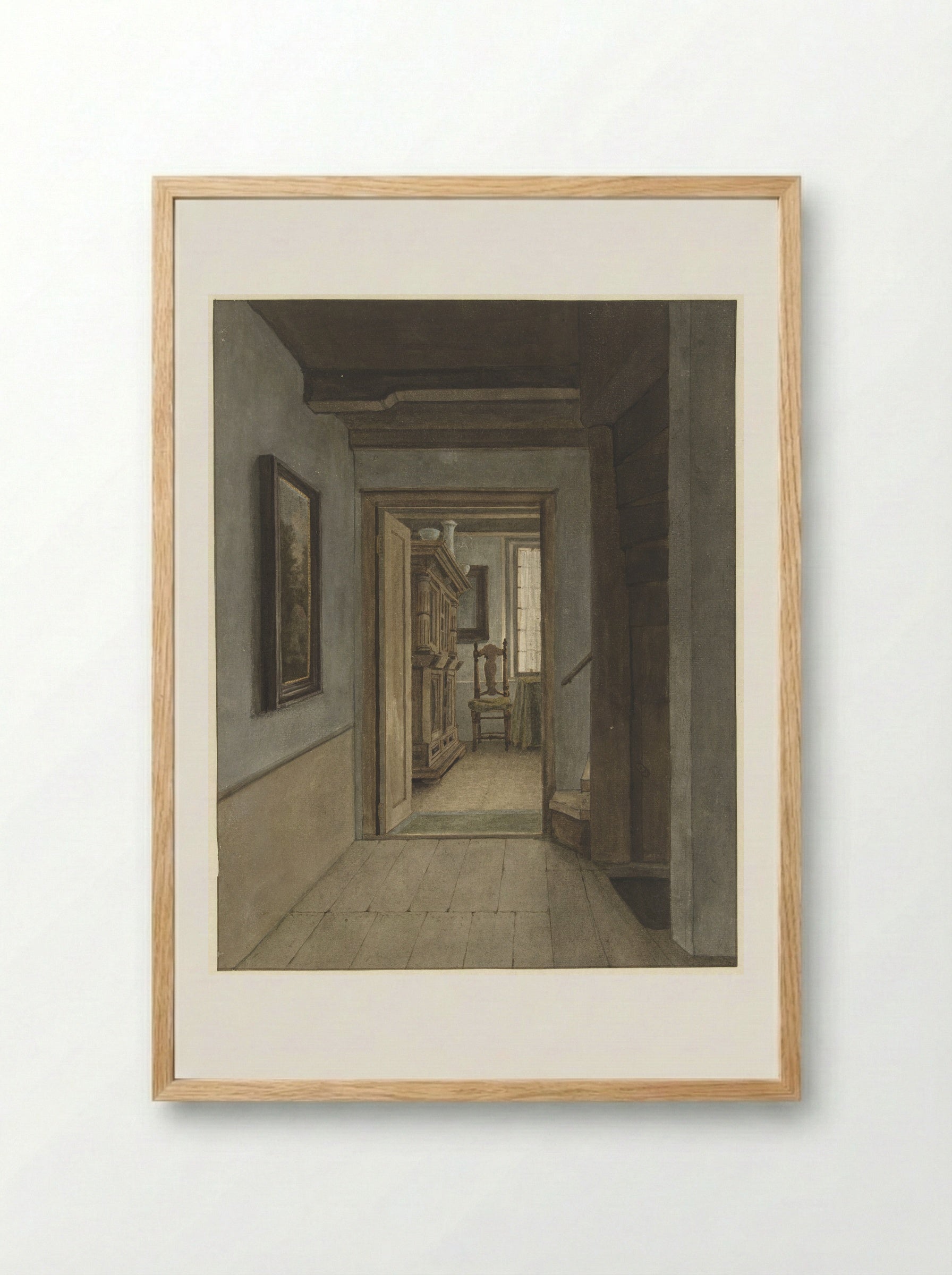 Binnenhuis (Interior) - Gerrit Lamberts - Framed Print Wood