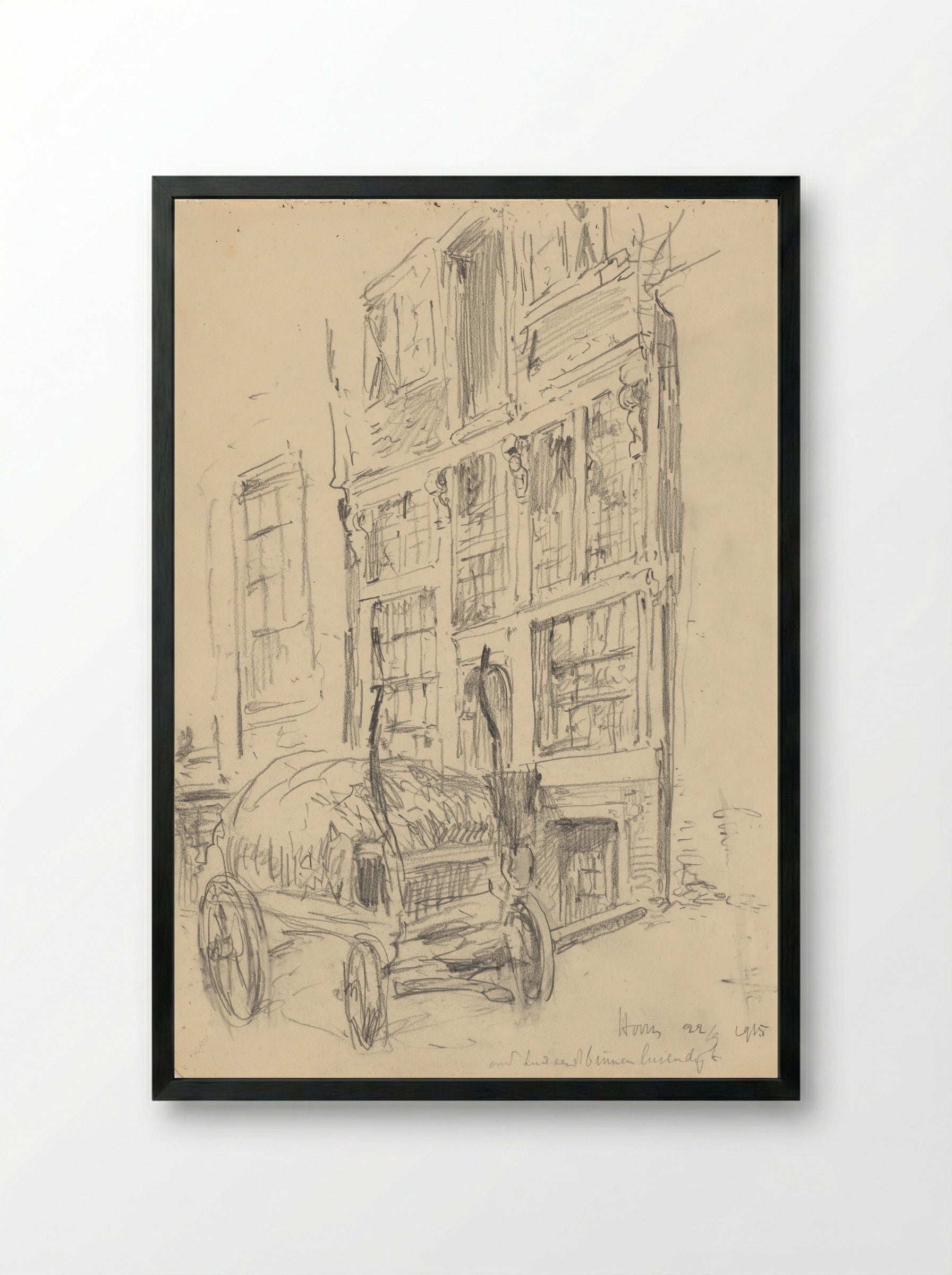 Binnenluiendijk te Hoorn - Jan Hoynck van Papendrecht - Framed Print Black