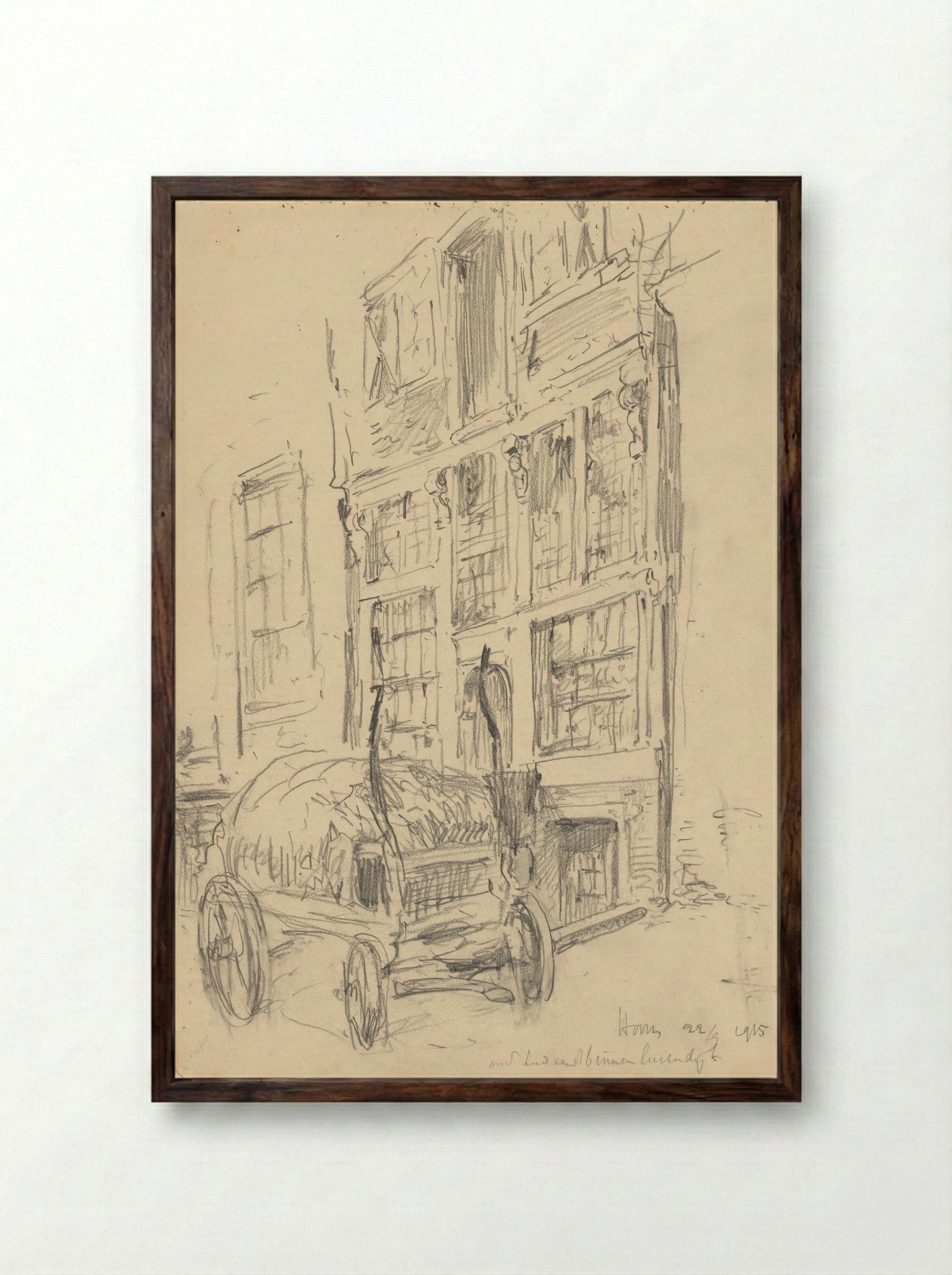 Binnenluiendijk te Hoorn - Jan Hoynck van Papendrecht - Framed Print Dark Wood
