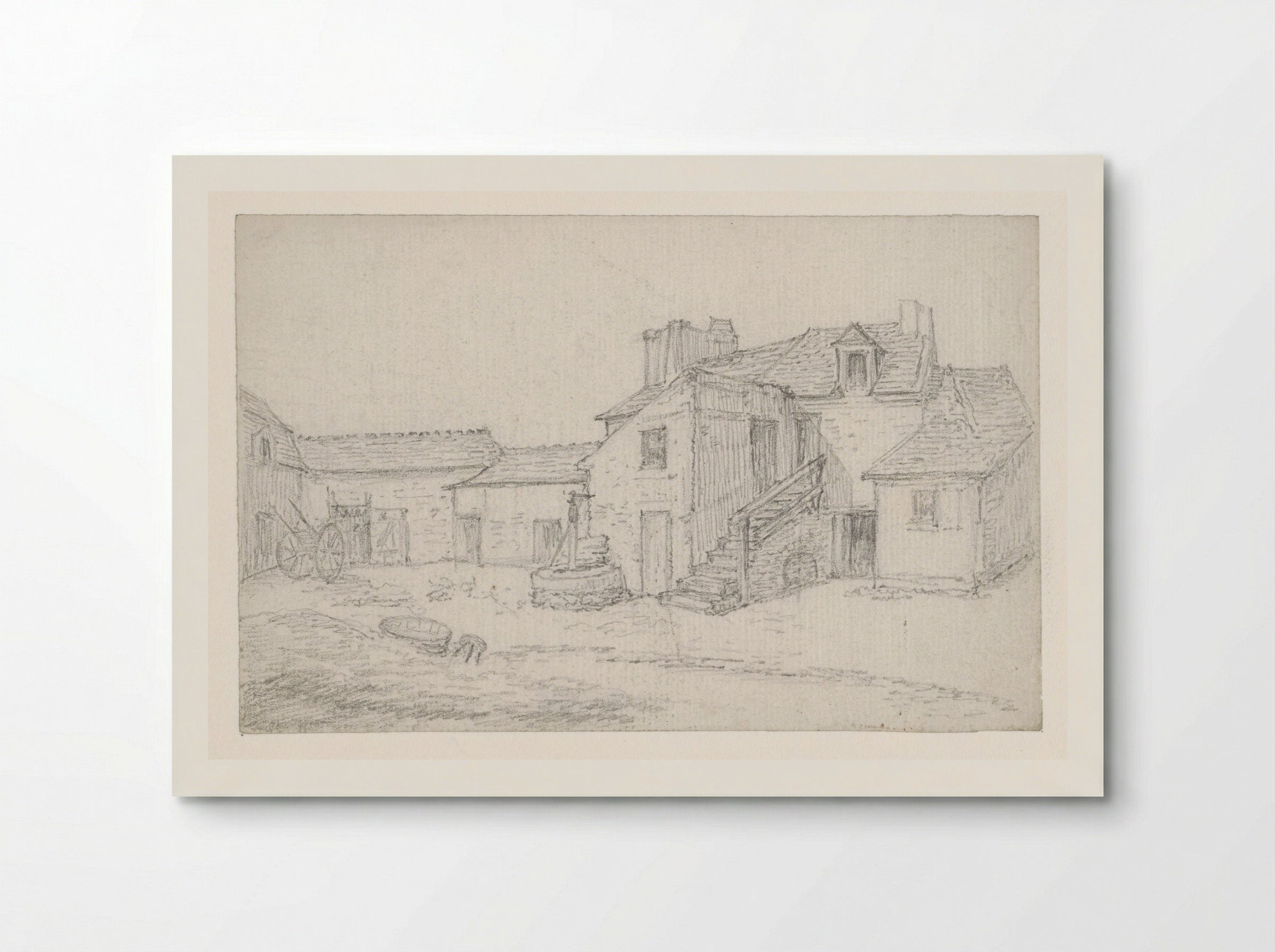 Binnenplaats van een boerderij (Farmyard Courtyard) - Georges Michel - Poster
