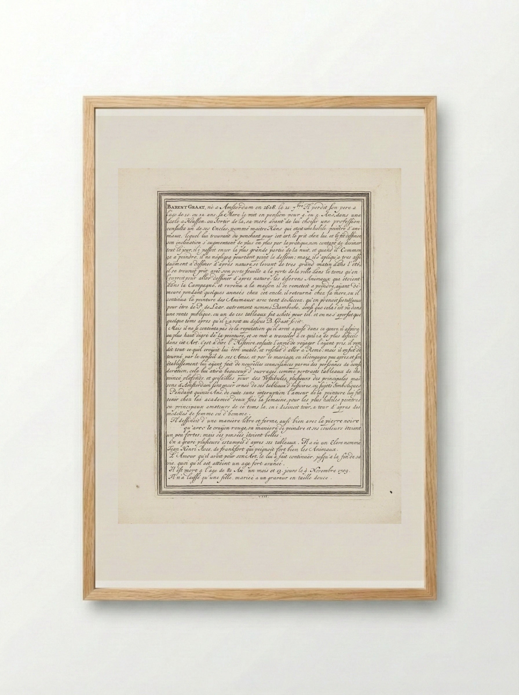Biografie van kunstenaar Barend Graat - Matthijs Pool - Framed Print Wood
