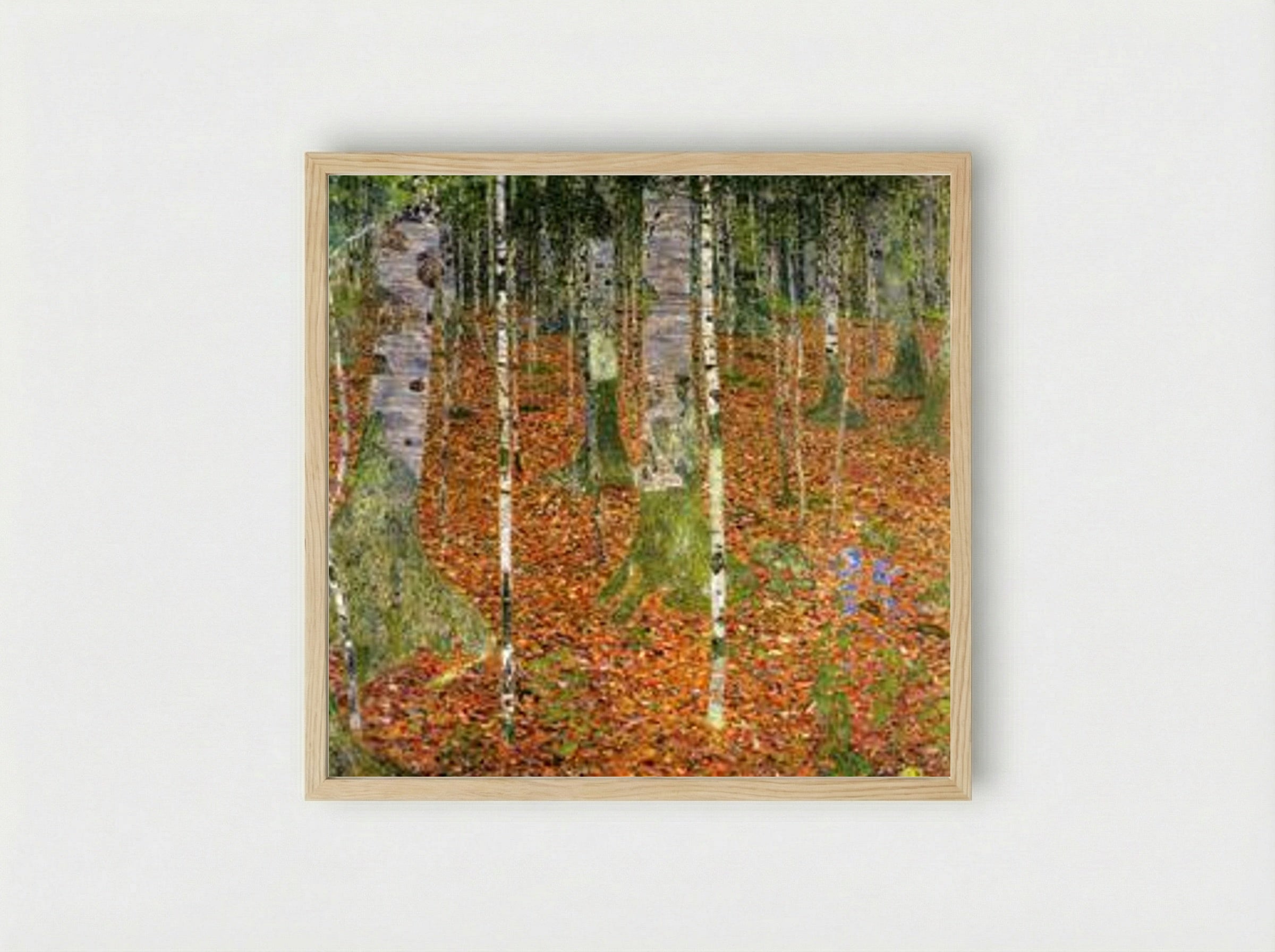 Birch Forest - Gustav Klimt - Framed Print Wood