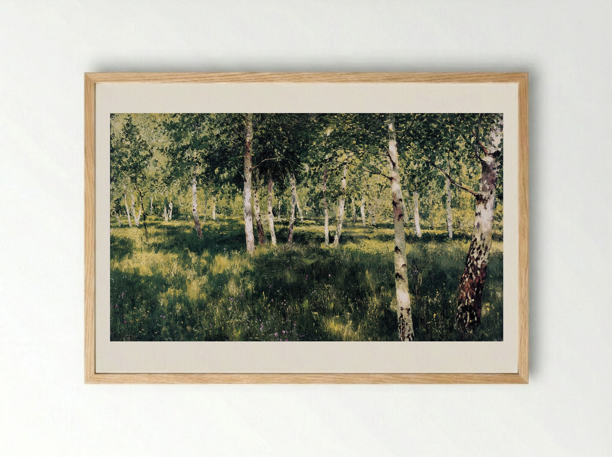 Birch Grove - Isaac Levitan - Framed Print Wood