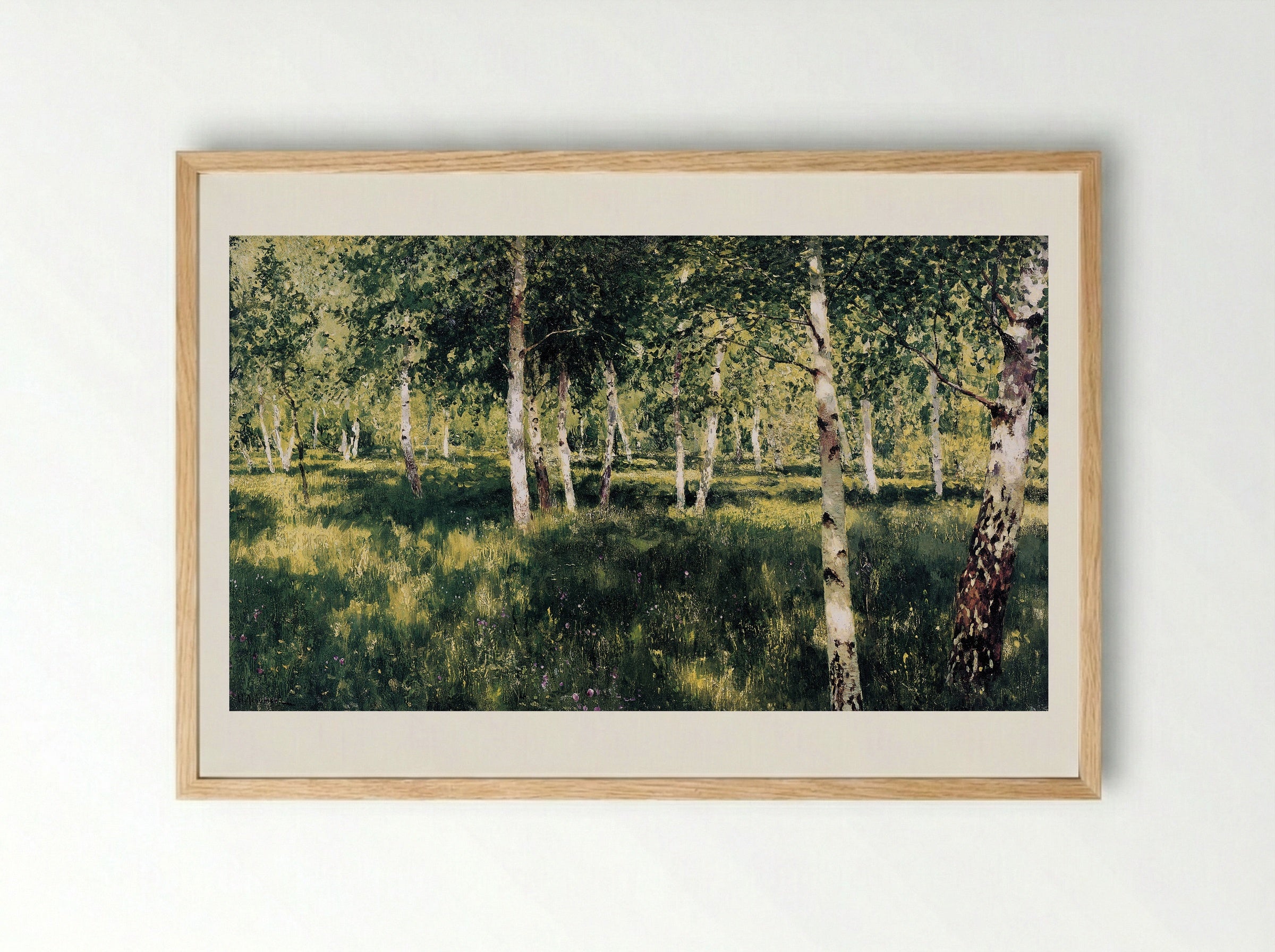 Birch Grove - Isaac Levitan - Framed Print Wood