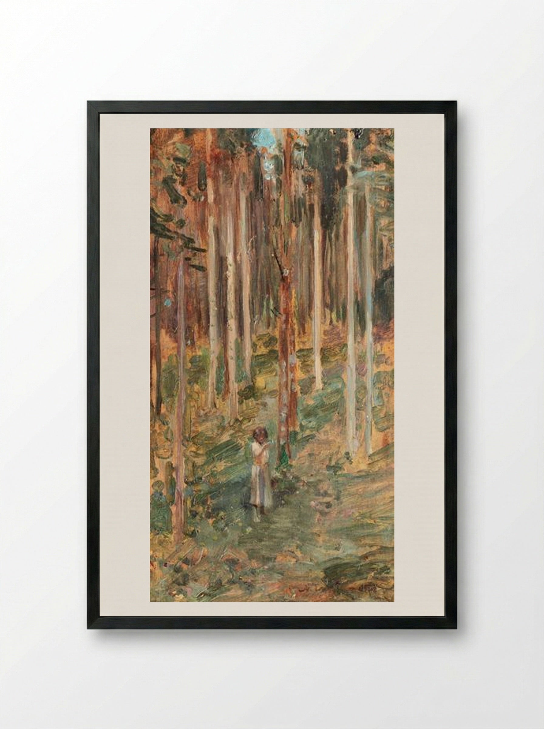 Birch Wood - Nicolae Vermont - Framed Print Black