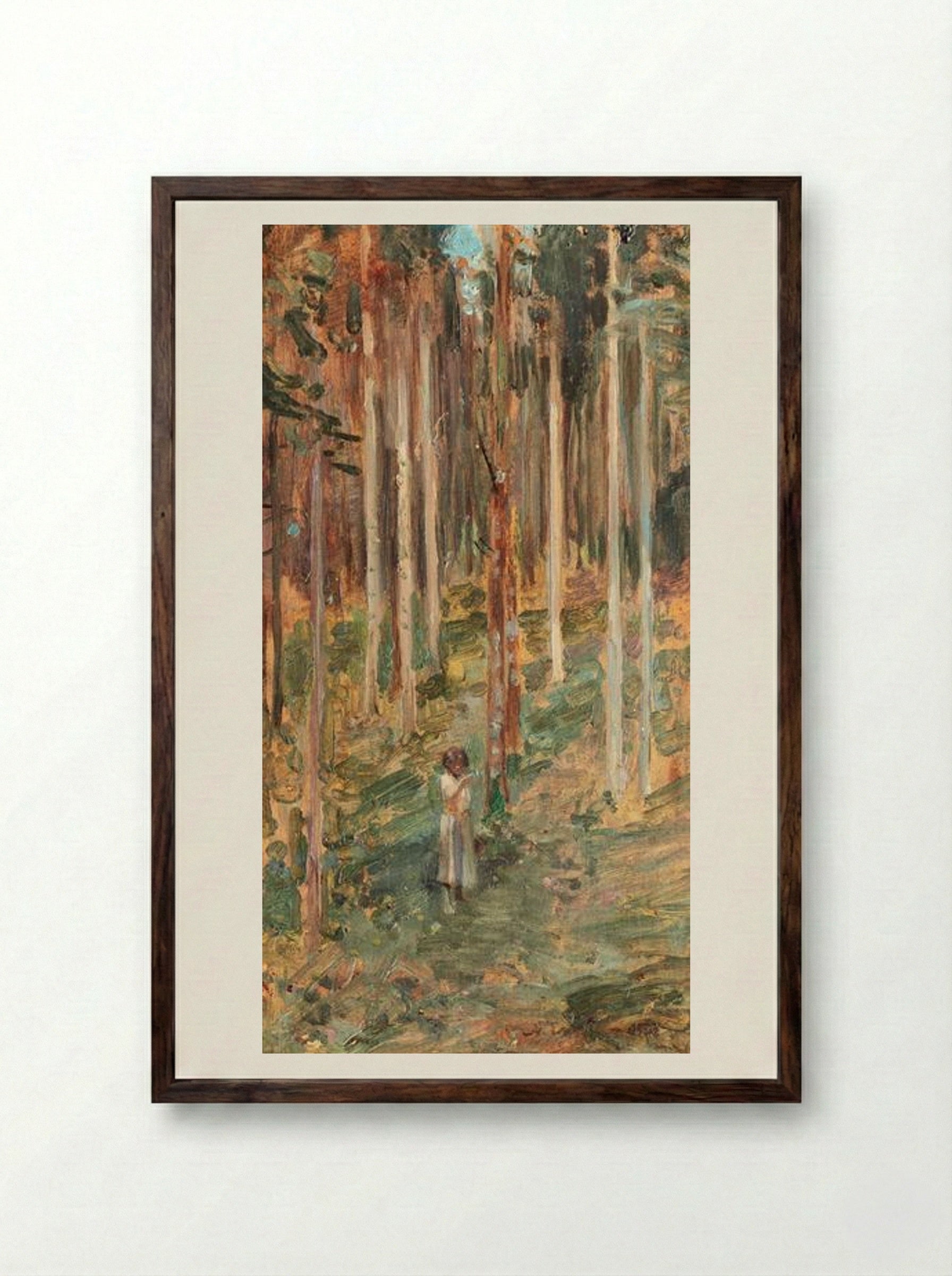 Birch Wood - Nicolae Vermont - Framed Print Dark Wood