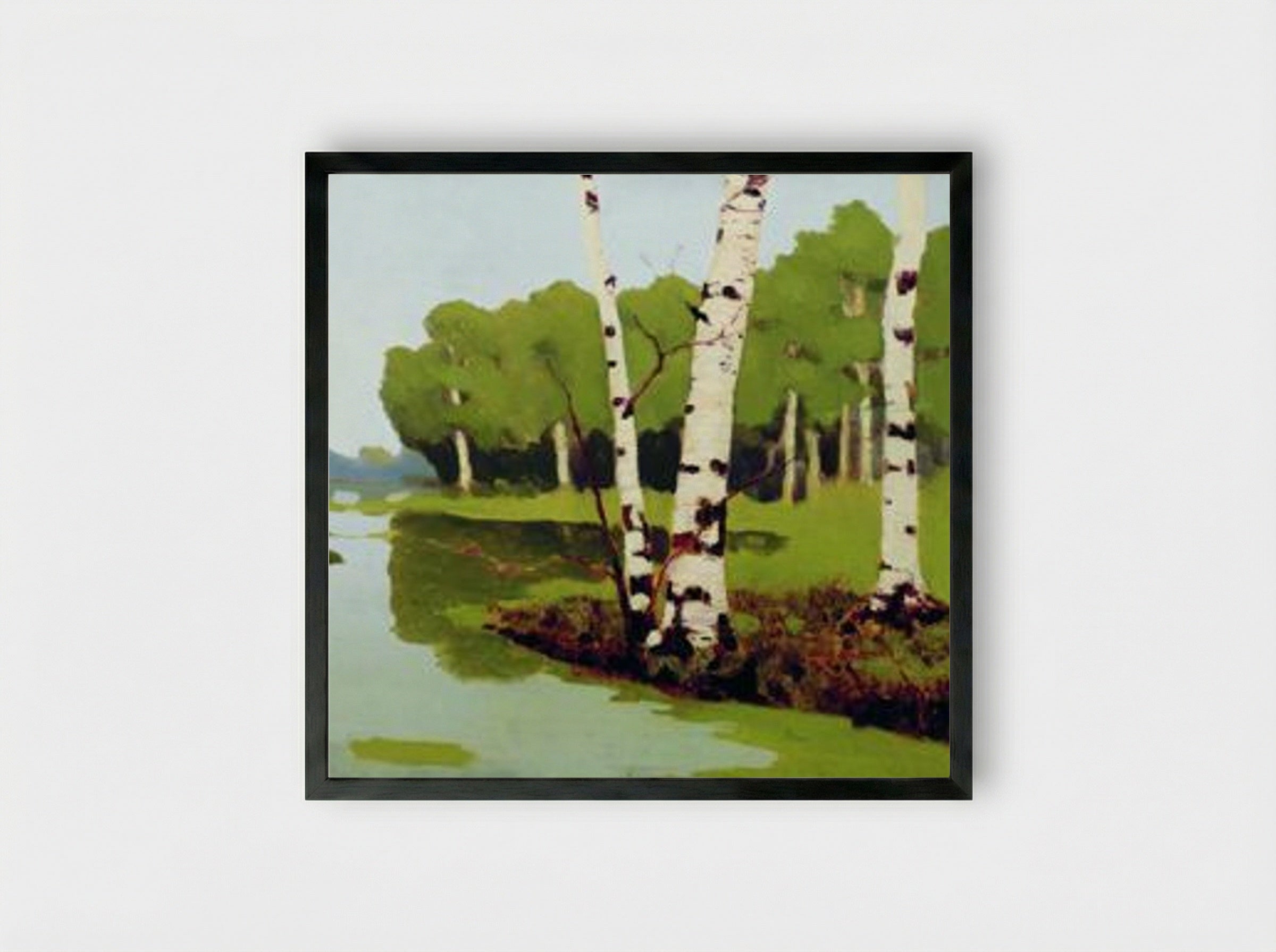 Birches - Arkhip Kuindzhi - Framed Print Black