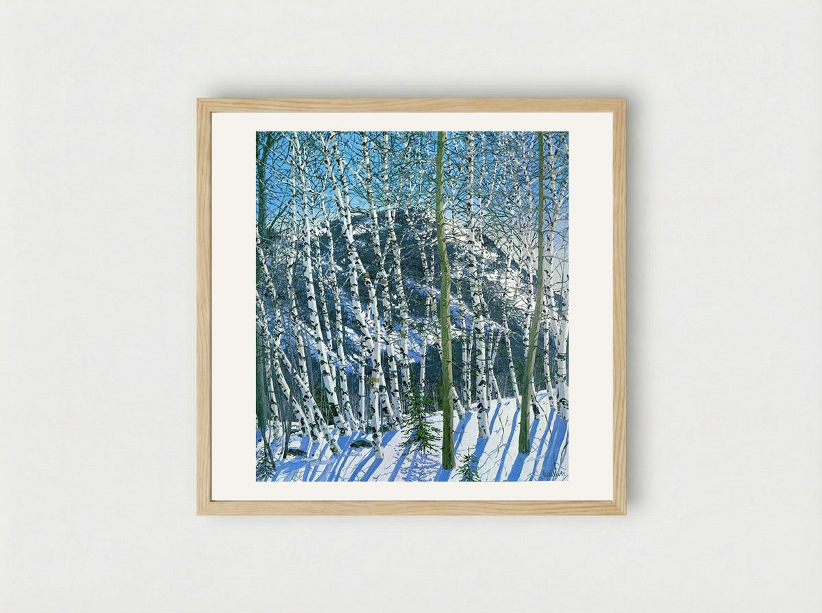 Birches - Neil Welliver - Framed Print Wood
