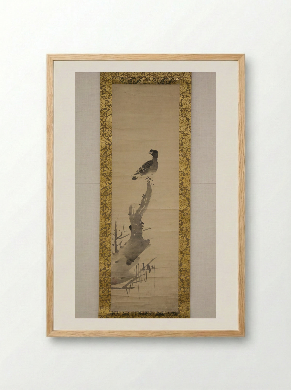 Bird on Tree (Haha-chō) - Shūkō - Framed Print Wood