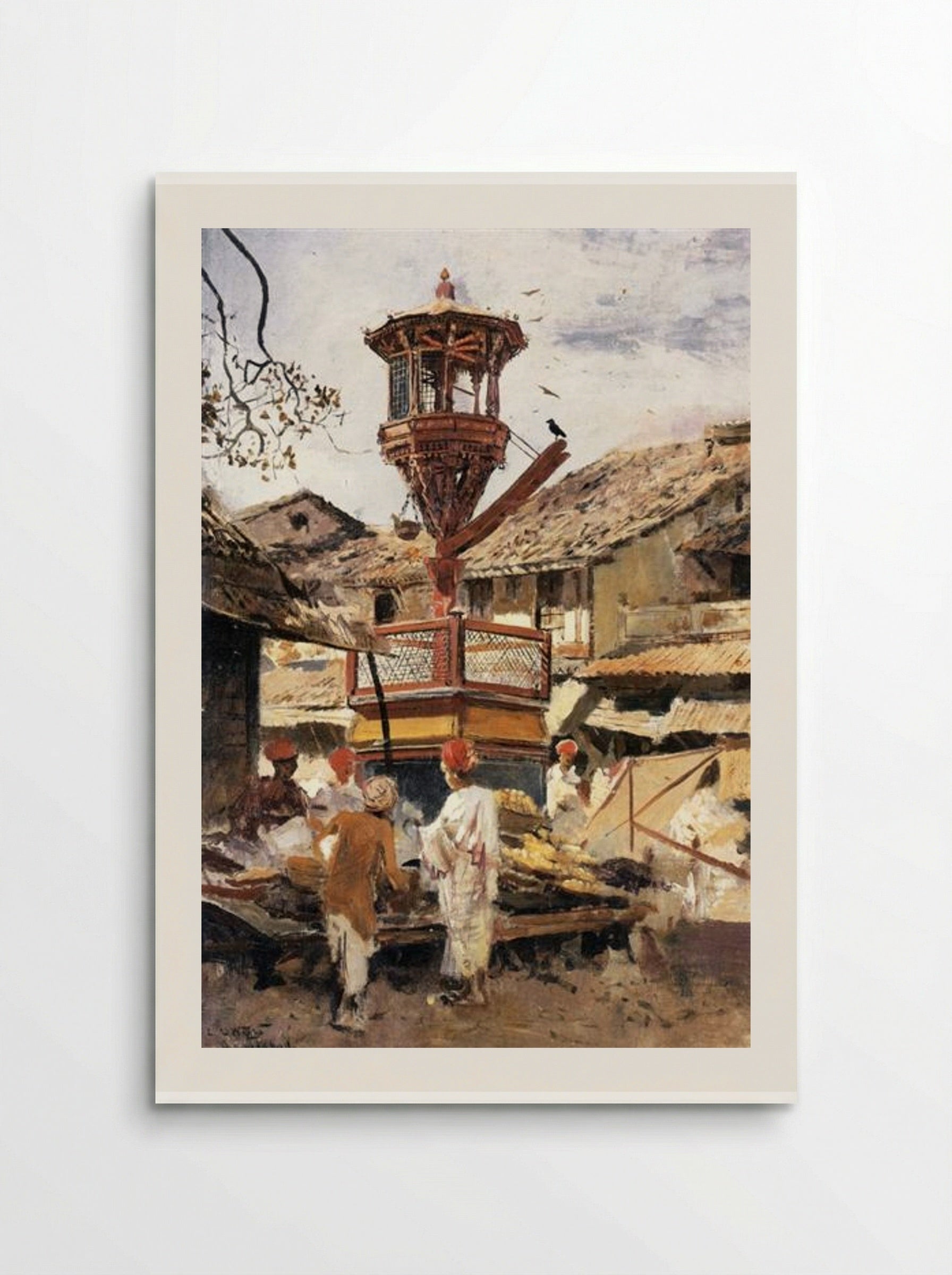 Birdhouse and Market, Ahmedabad - Edwin Lord Weeks - Poster