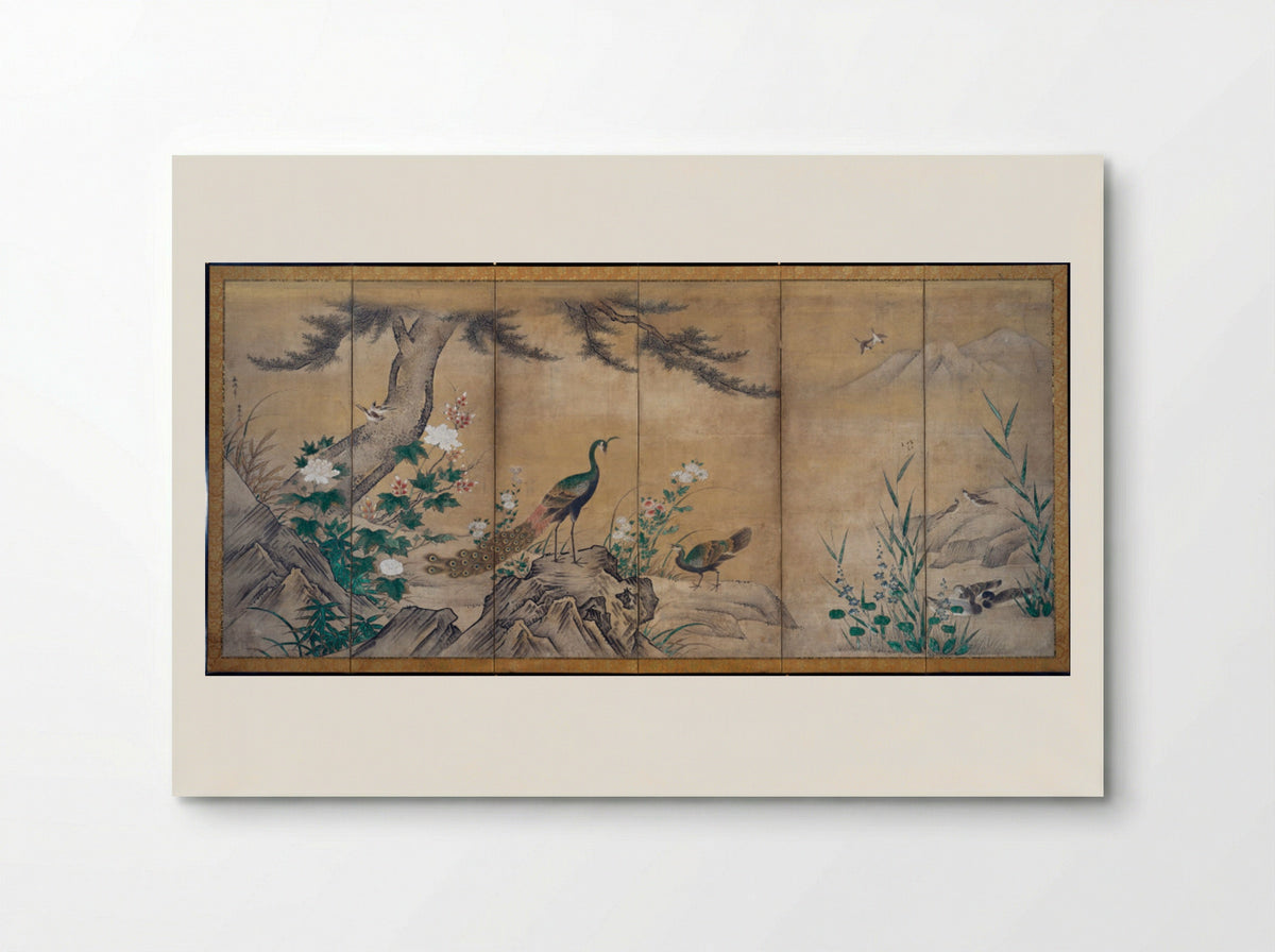 Birds and Flowers - Kano Mitsunobu - Poster
