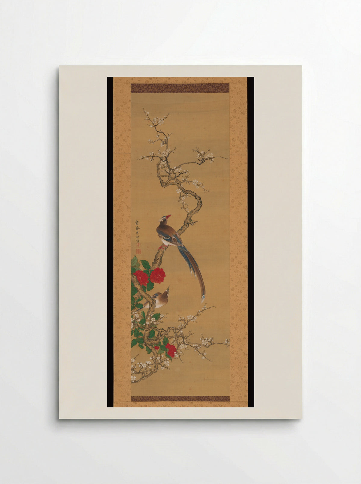 Birds on a Plum Tree - Gan Ku - Poster