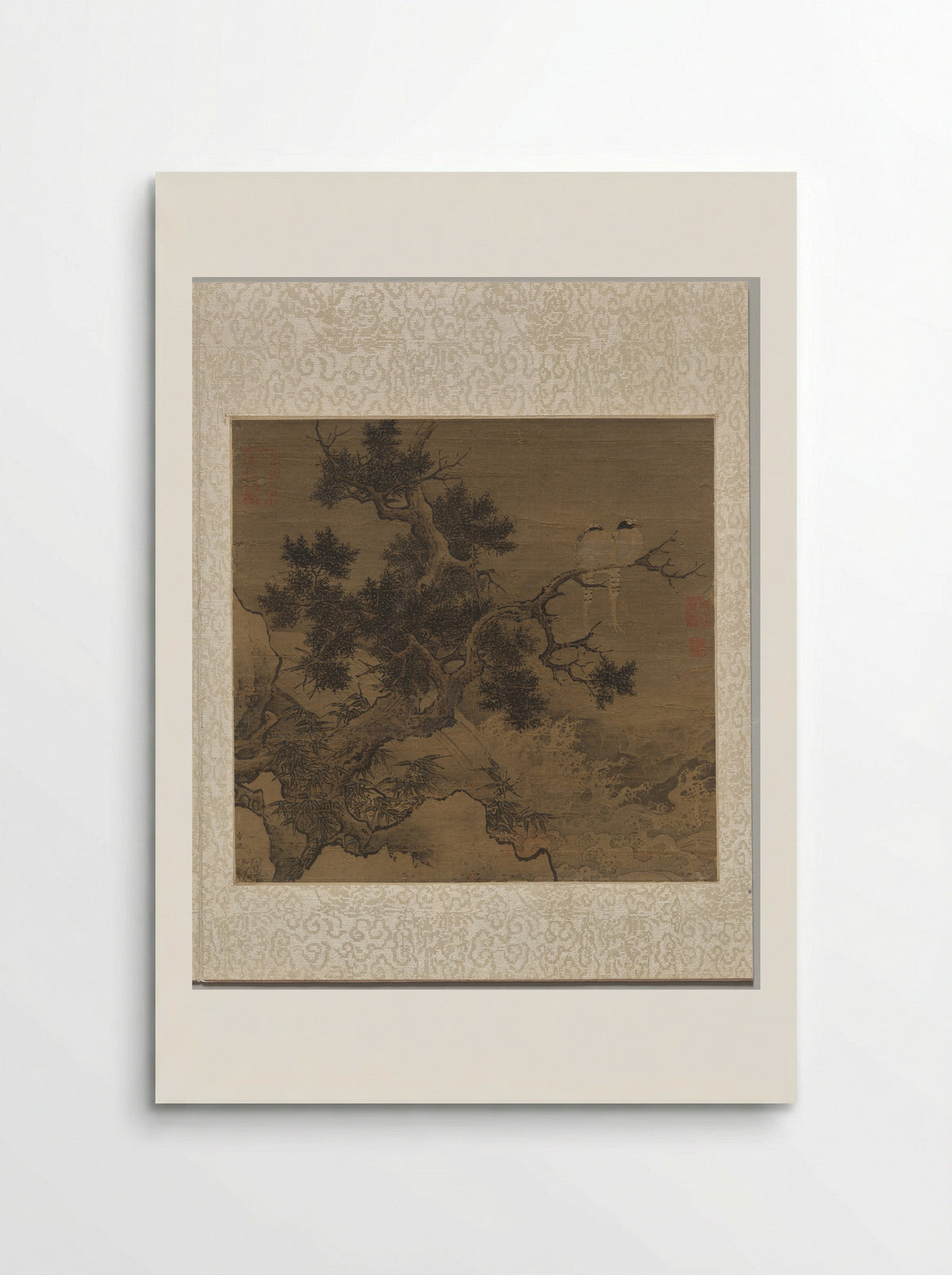 Birds on a Tree above a Cataract - Li Di - Poster